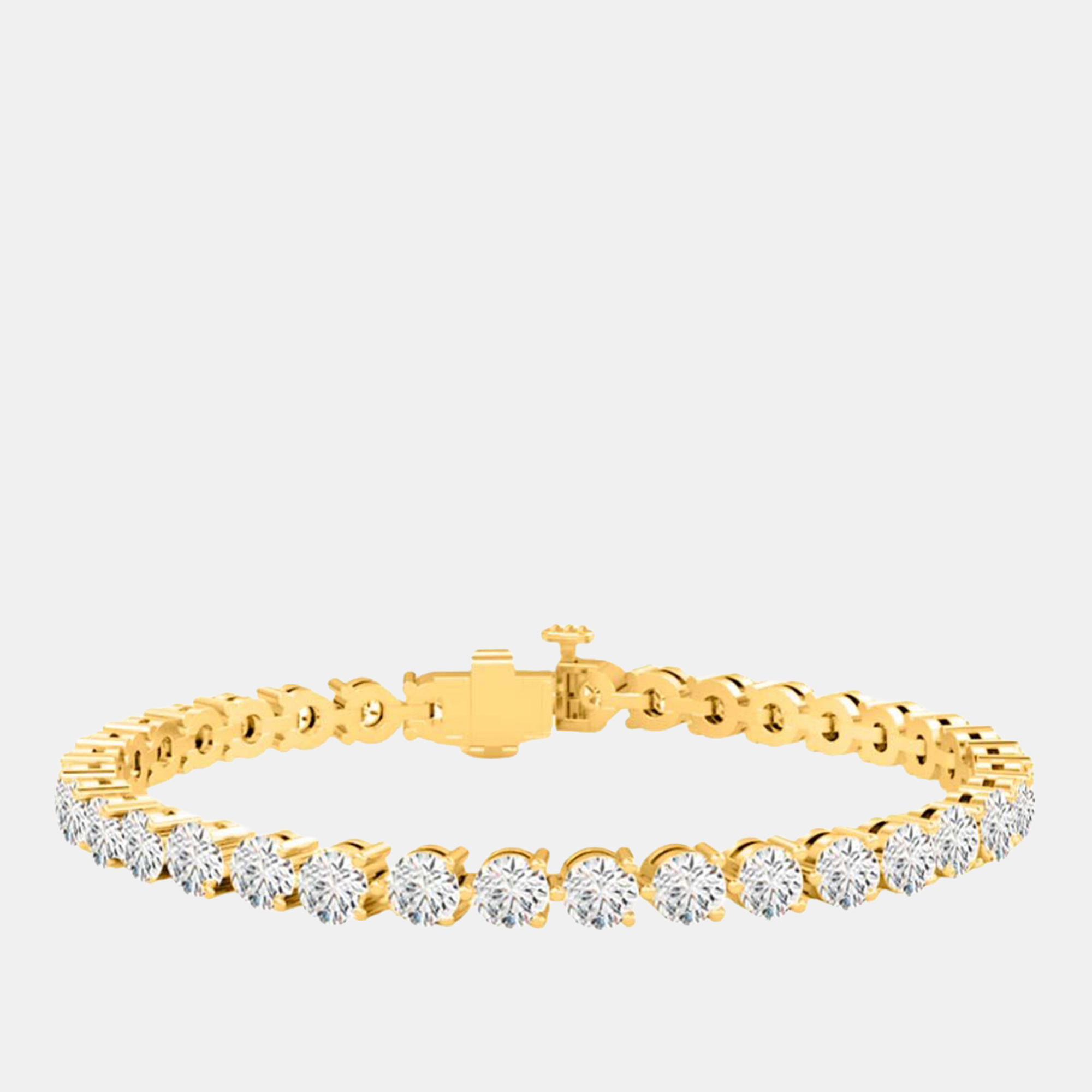 

6.00cts Lab Grown Diamond 14K White Gold 3-Prong tennis Bracelet