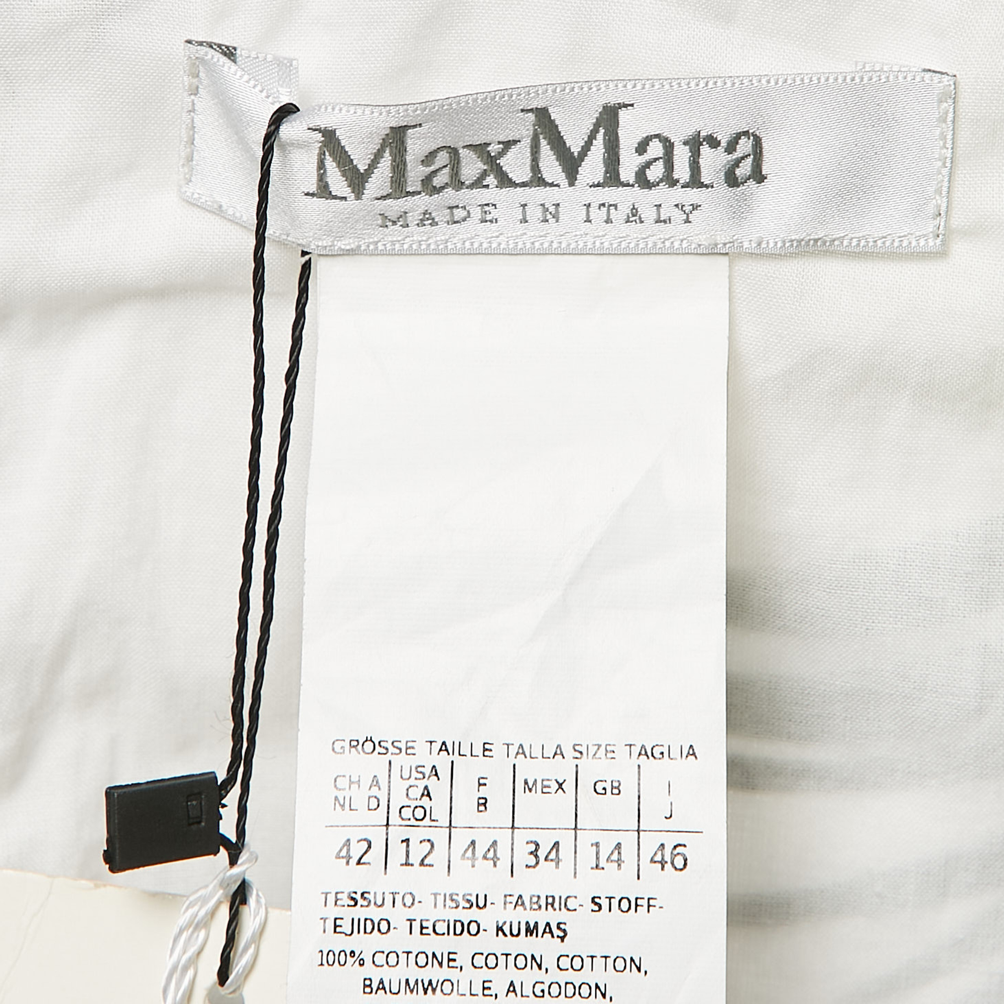 Max Mara Green Tropical Print Cotton Sleeveless Midi Dress L 