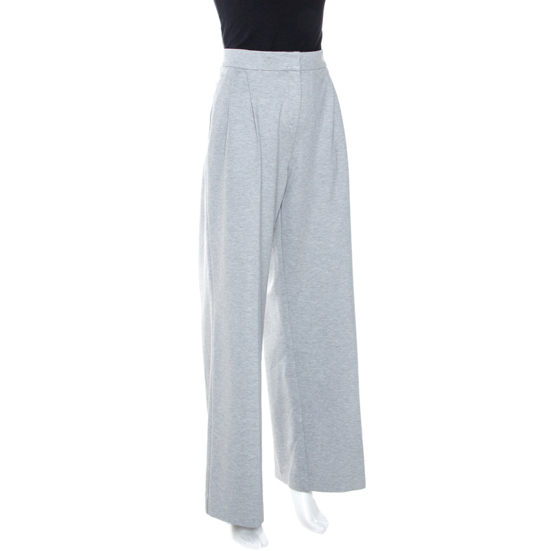 

Max Mara Grey Knit High Rise Wide Leg Pants