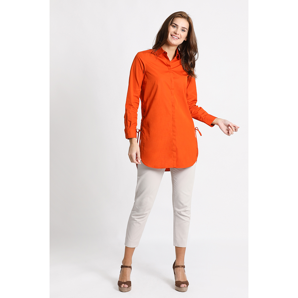 

Max Mara Orange Tenuta Drawstring Shirt  (IT 40
