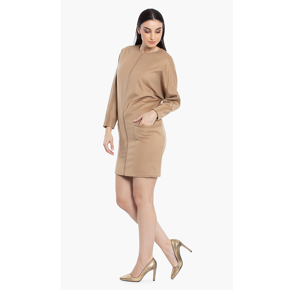 

Max Mara Brown Roland Long Sleeves Dress  (IT 42