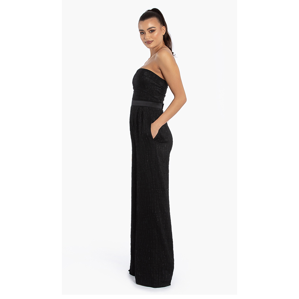 

Max Mara Black Delis Glittery Jumpsuit  (IT 38