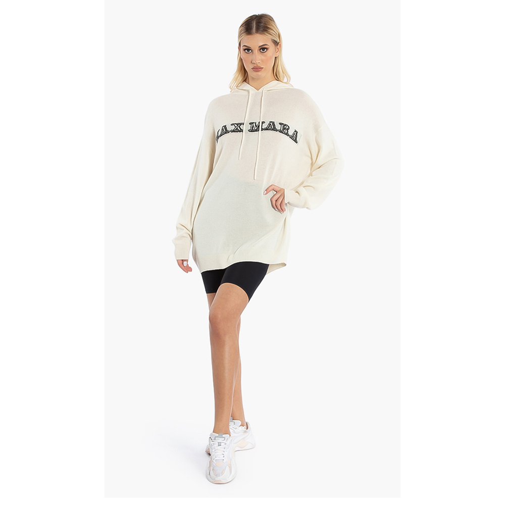 

Max Mara White Redy Cashmere Hooded Sweater