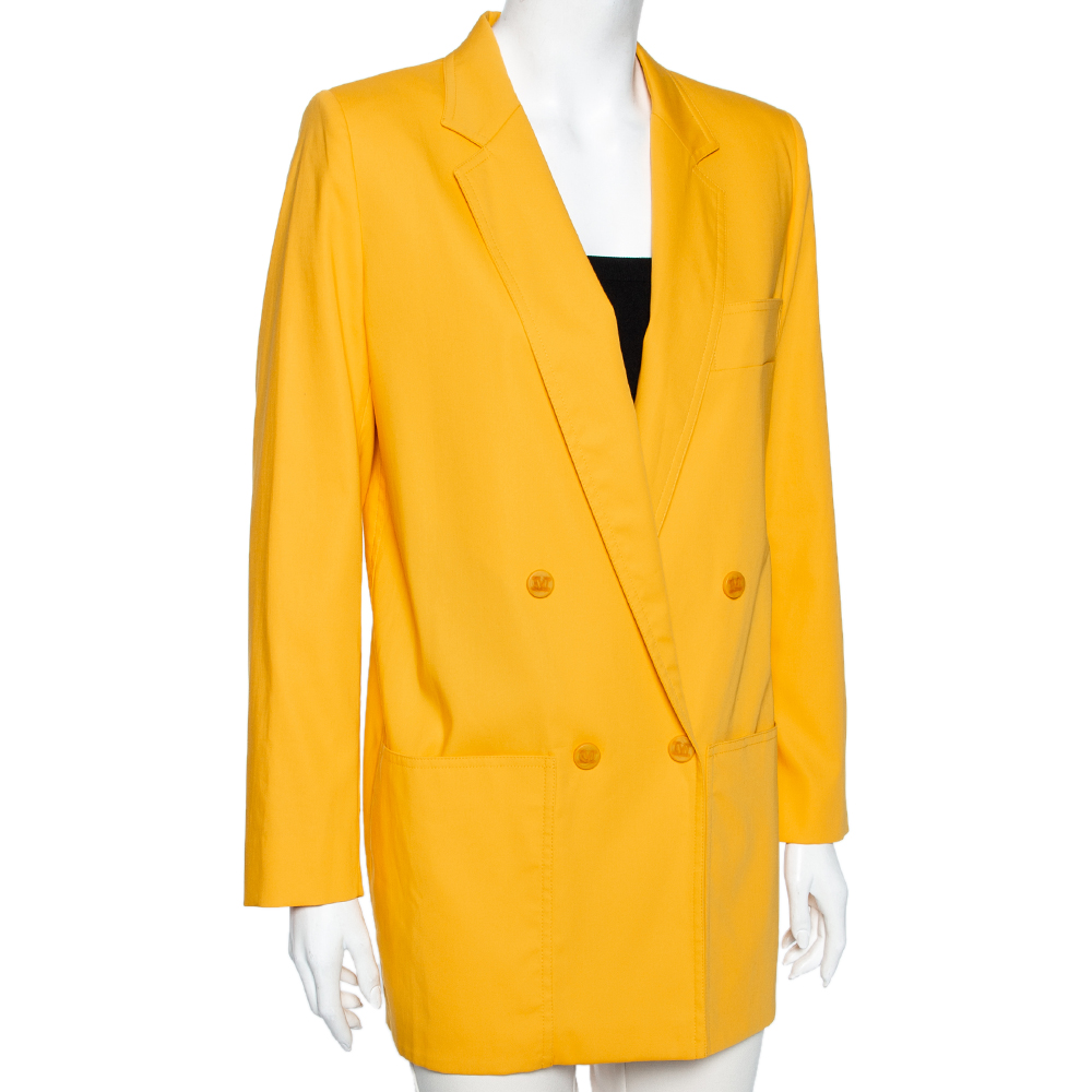 

Max Mara Yellow Cotton Double Breasted Blazer