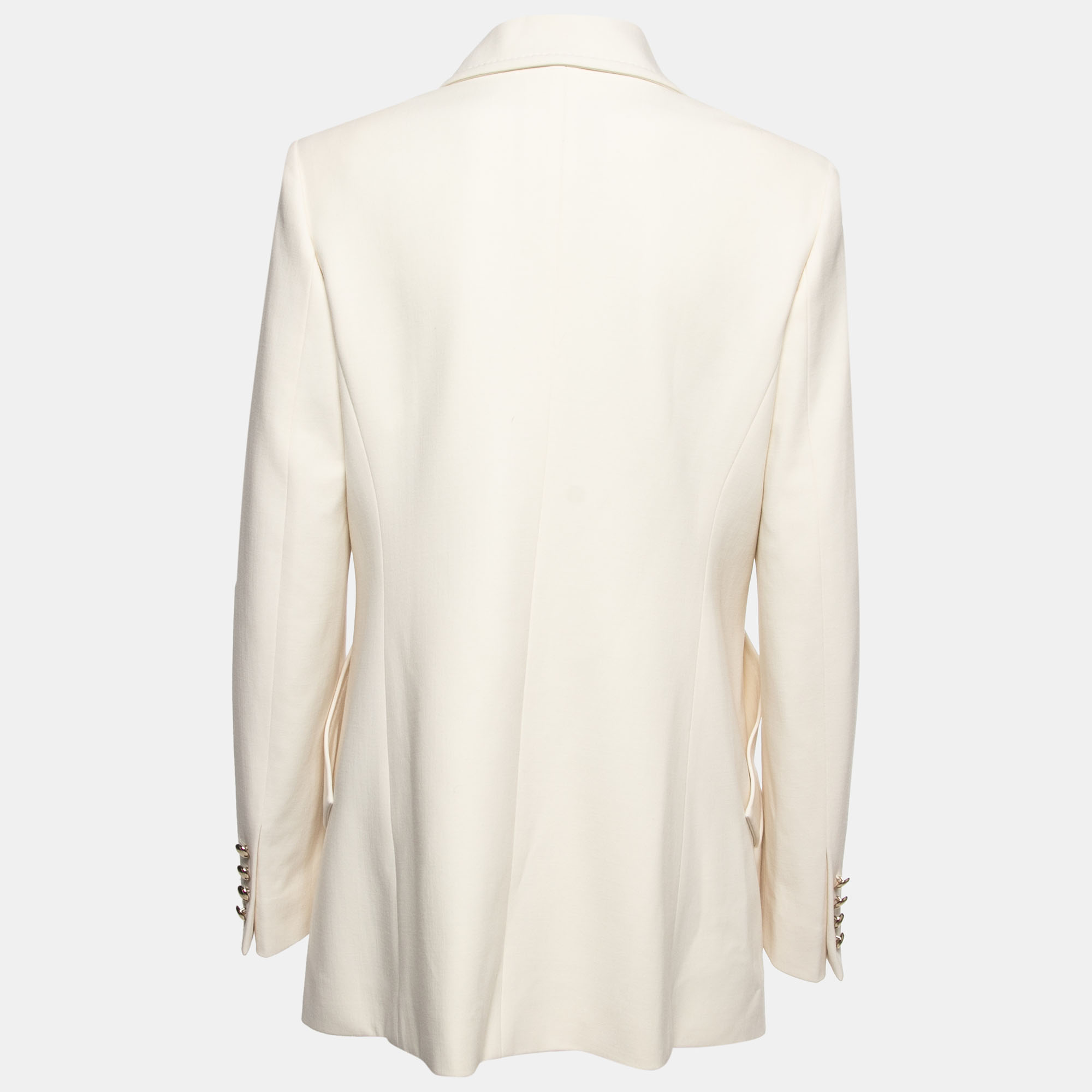 

Max Mara Cream Wool Double-Breasted Coat