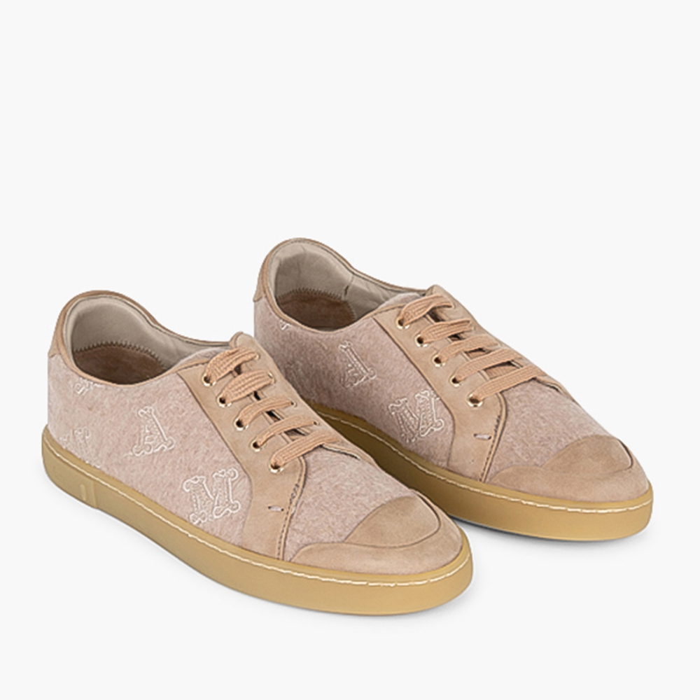 

Max Mara Brown Textile/Leather Tamara Fashion Sneakers Size EU