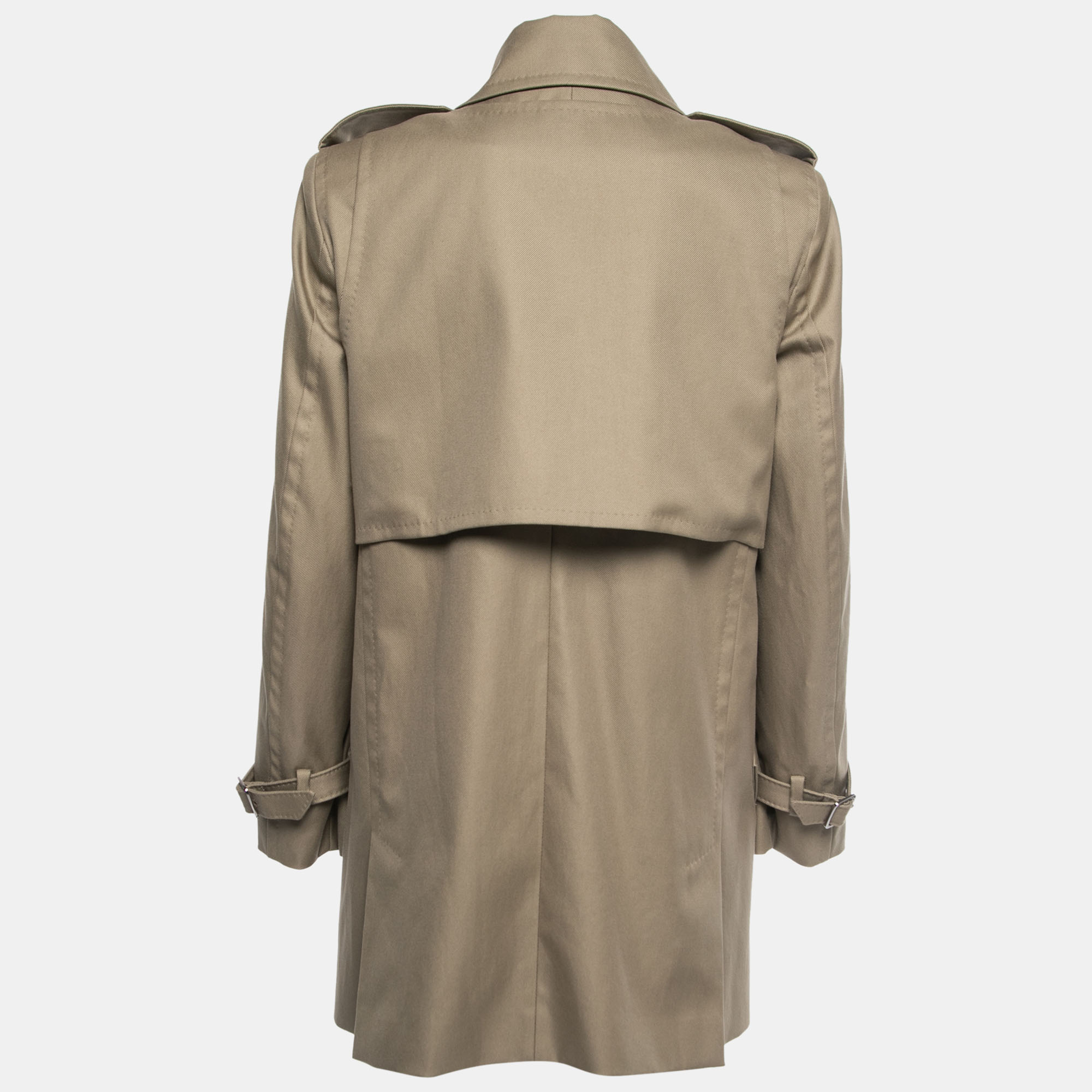 

Max Mara Brown Cotton Twill Double-Breasted Coat