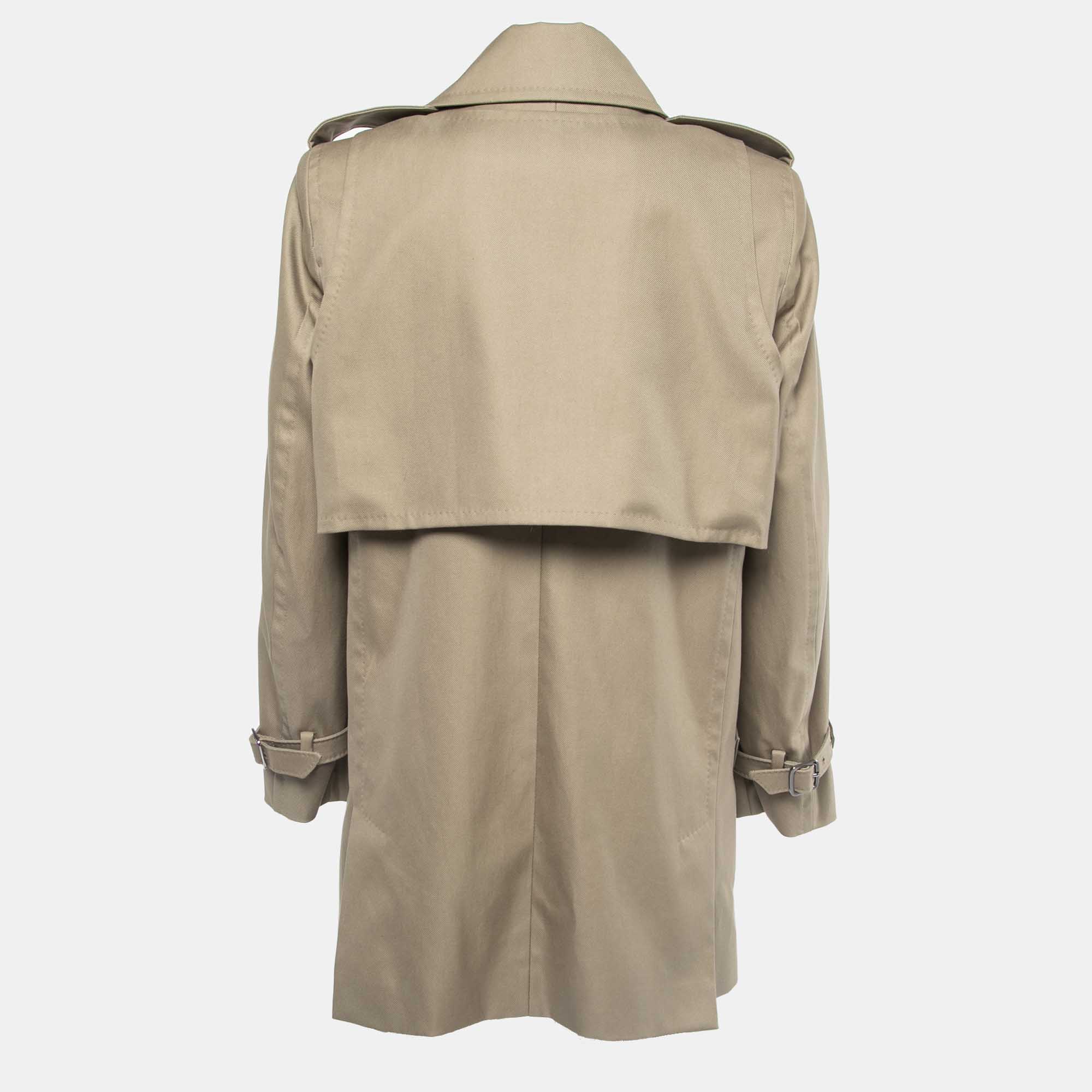 

Max Mara Sfilata Dark Beige Cotton Twill Double-Breasted Coat