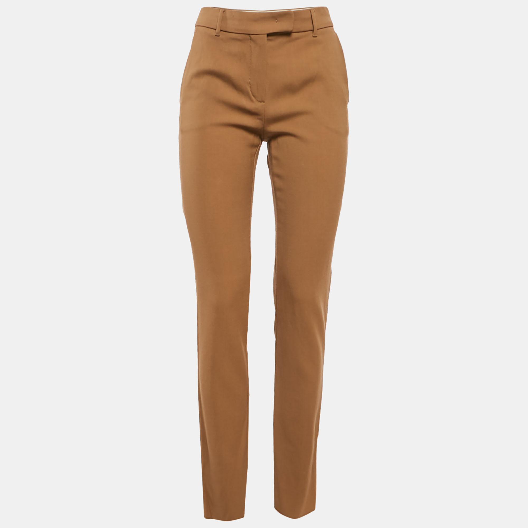 

Max Mara Studio Brown Gabardine Formal Trousers S