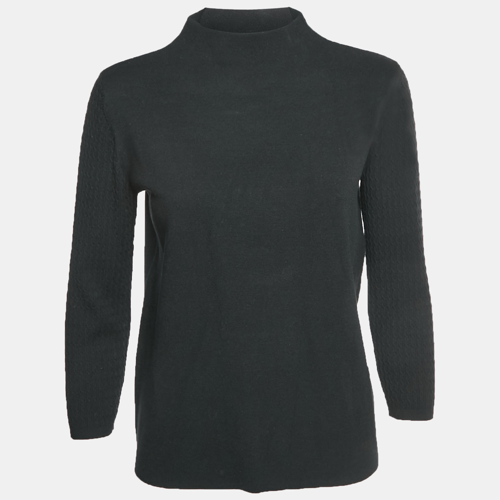 

Max Mara Studio Black Stretch Knit Sweatshirt M