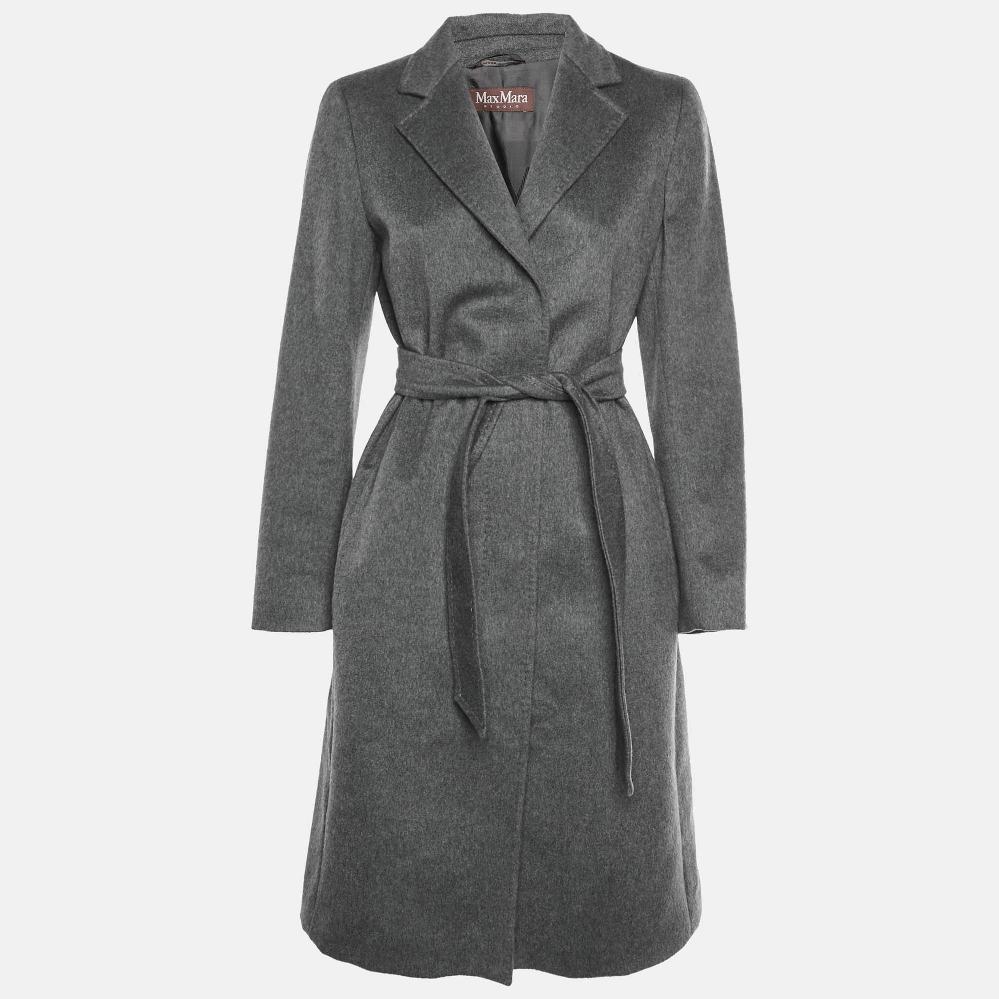 

Max Mara Studio Grey Felt Belted Coat M