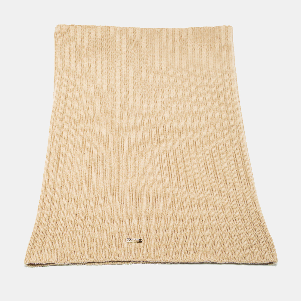 

Max Mara Beige Wool & Cashmere High-Neck Scarf