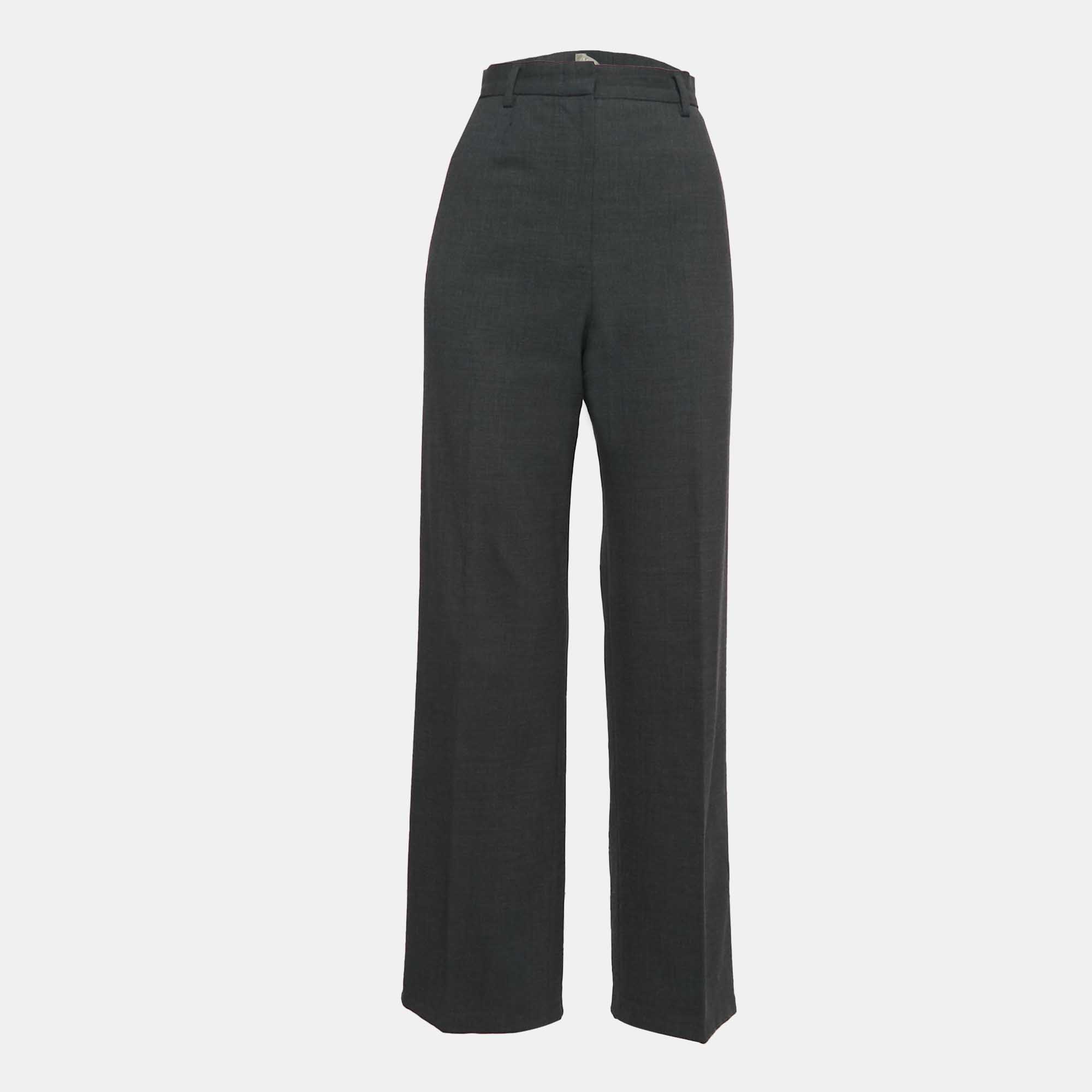 

Max Mara Charcoal Grey Wool Formal Pants M