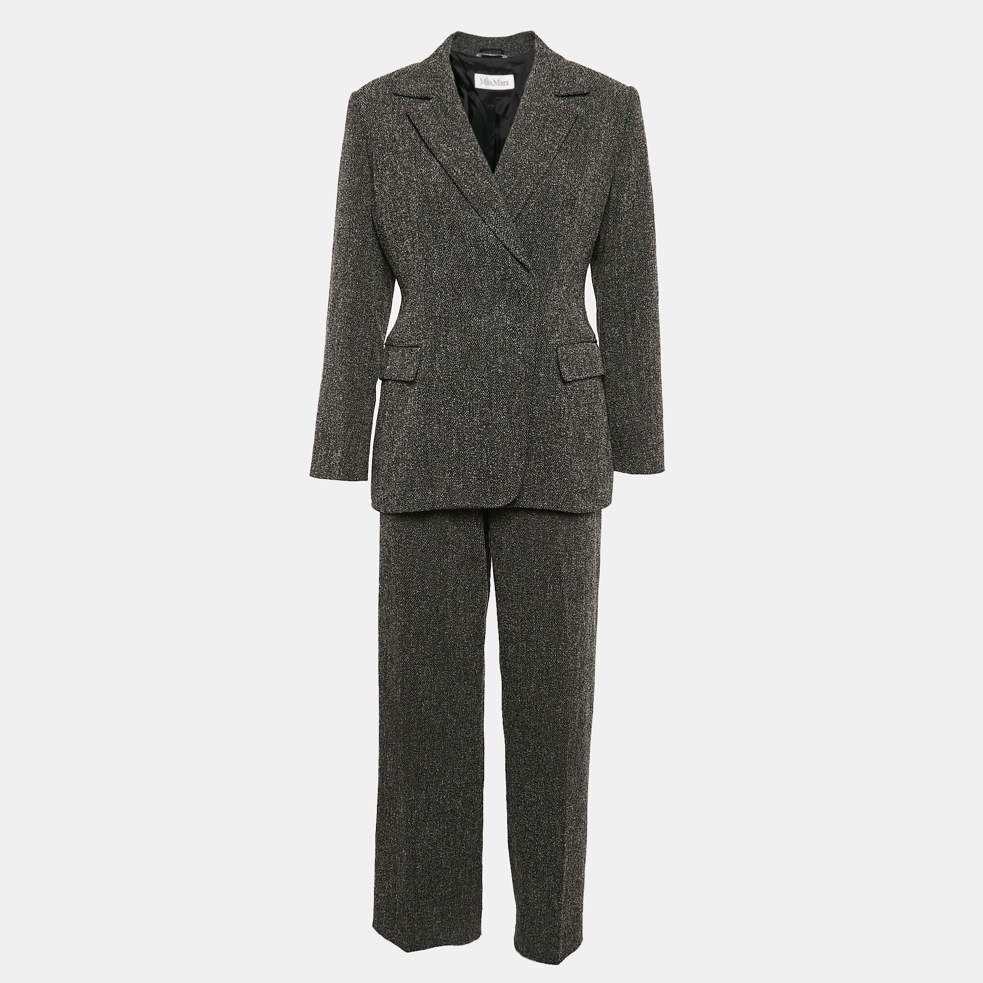 

Max Mara Black Wool Blend Pants Suit M