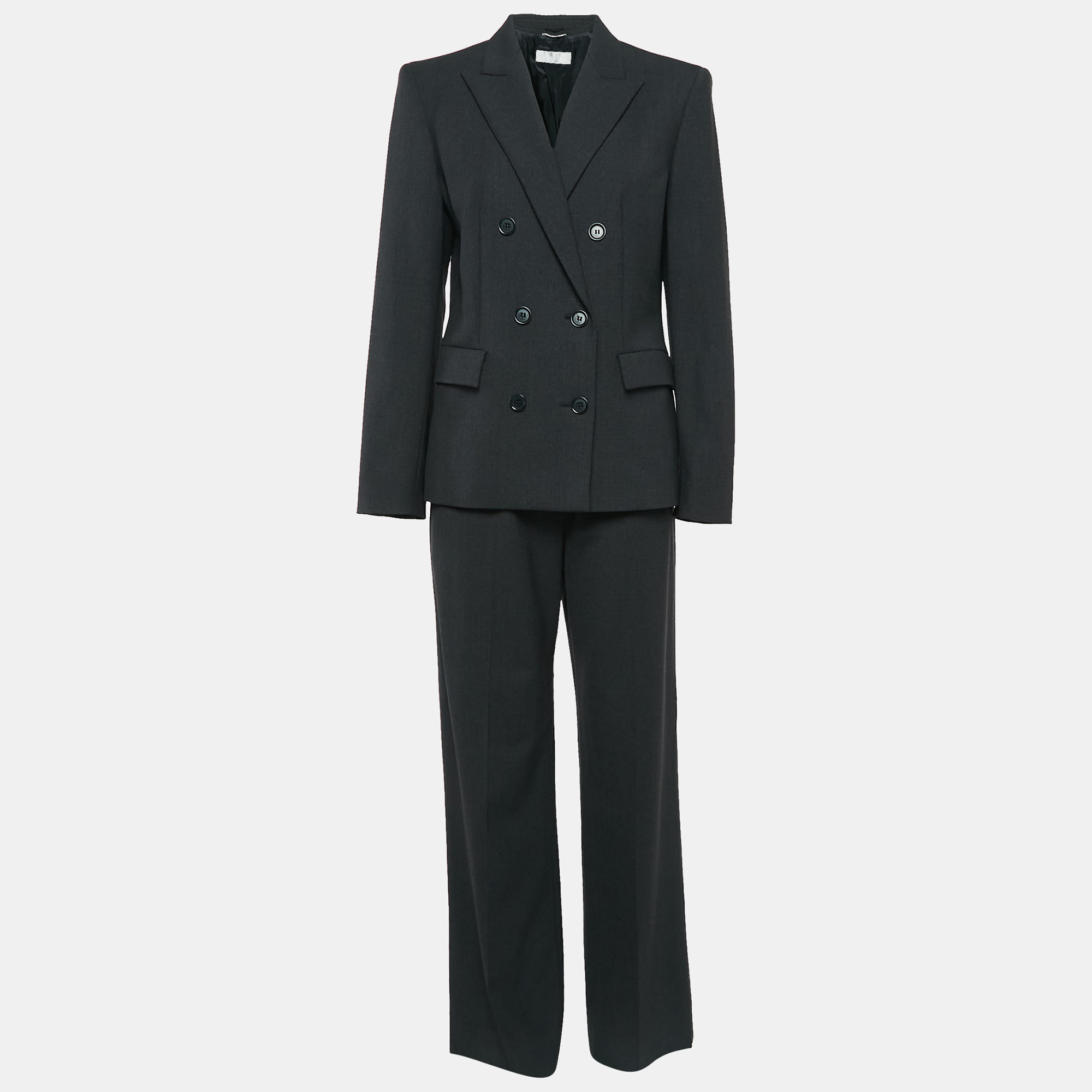 

Max Mara Black Wool Tailored Pantsuit M