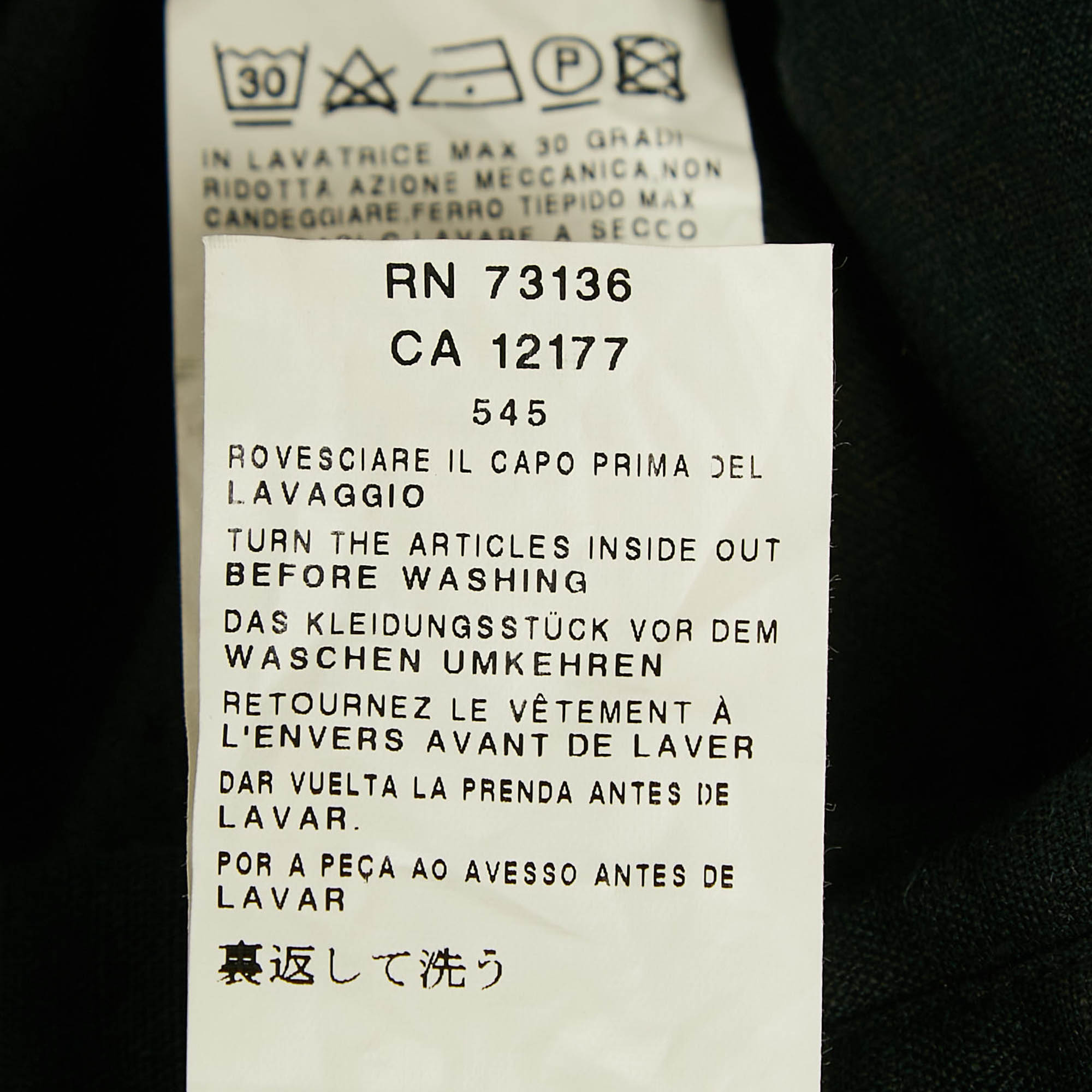 Max Mara Black Linen Long Sleeve Tunic Shirt L 