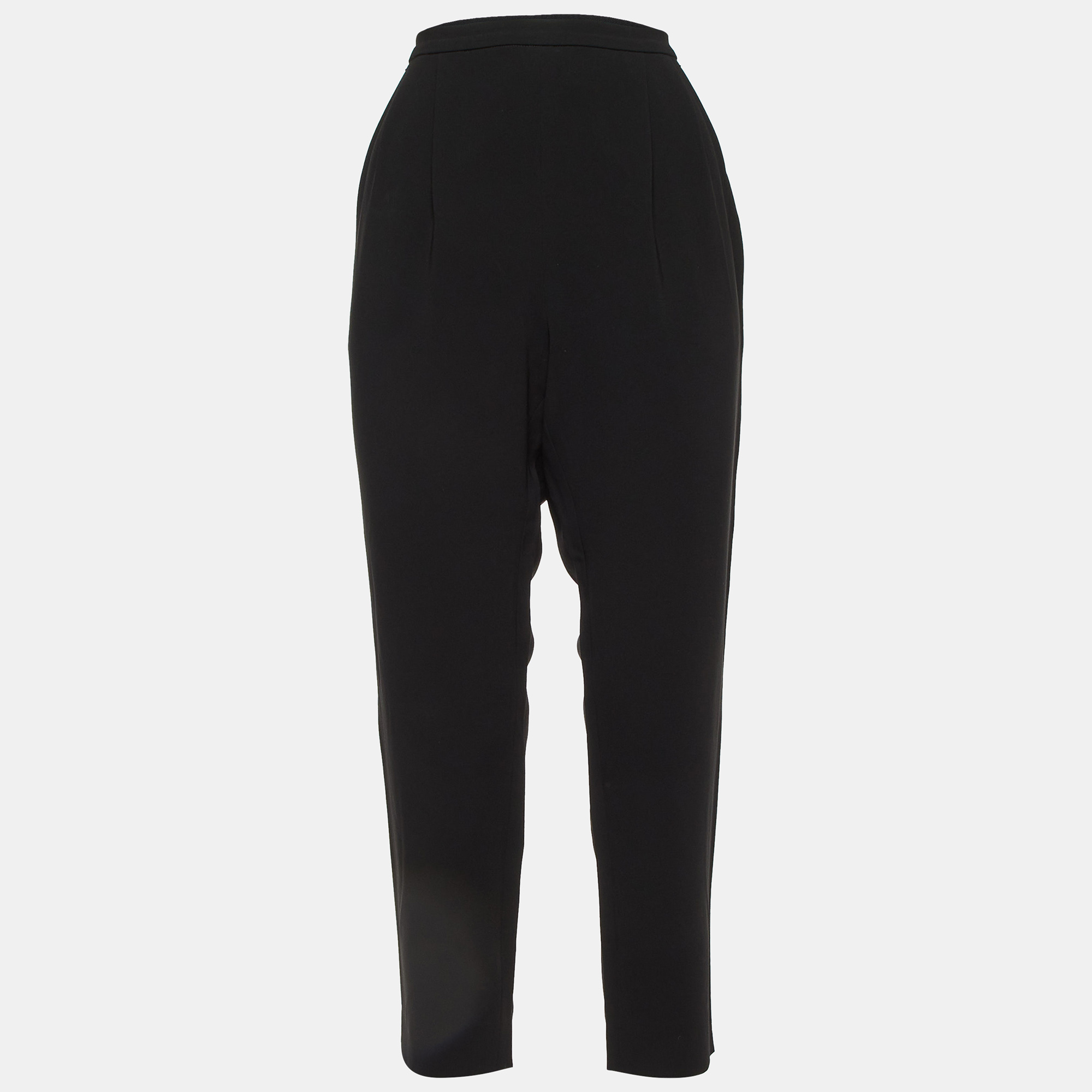 

Max Mara Black Crepe Pleated Trousers M