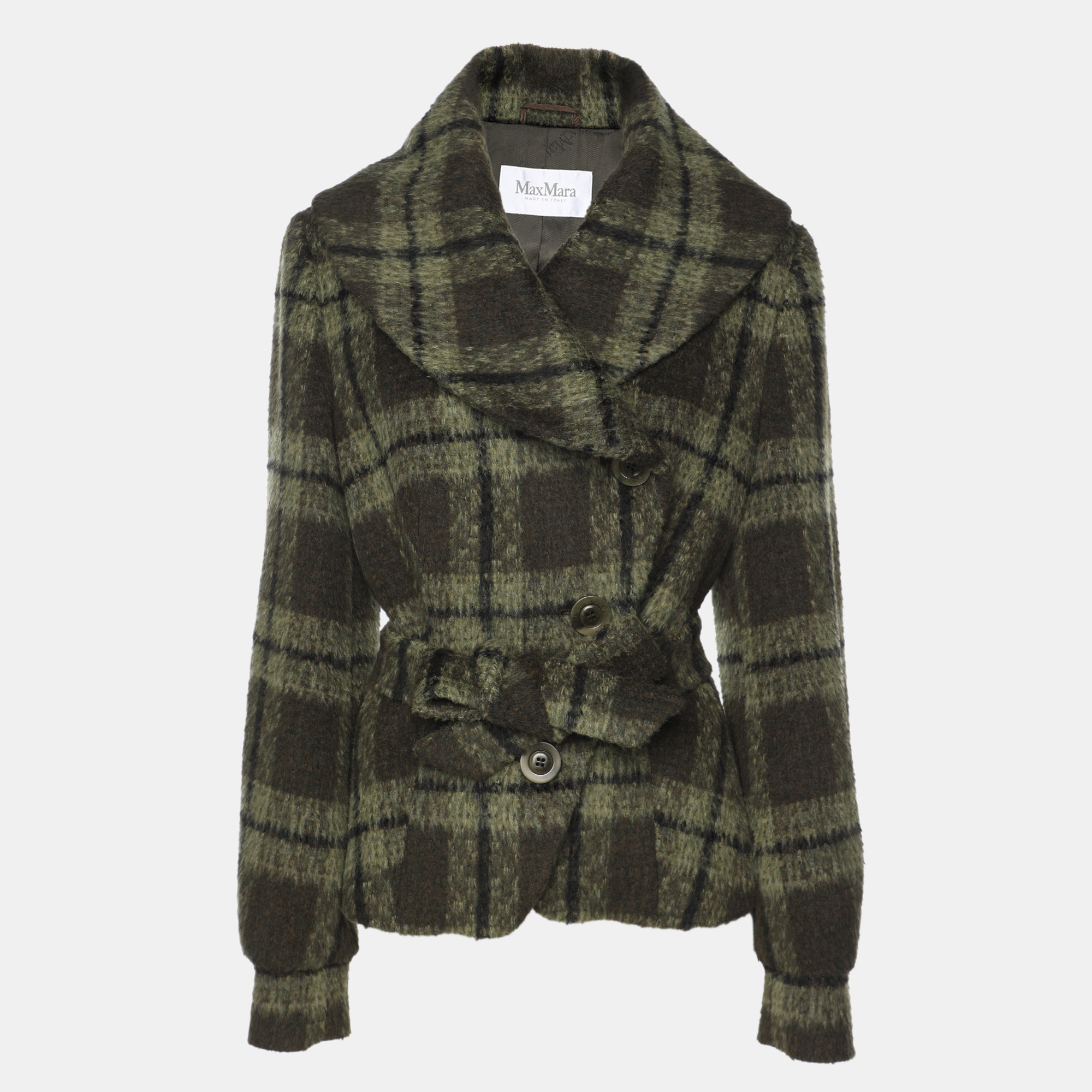 

Max Mara Green Check Virgin Wool Jacket M