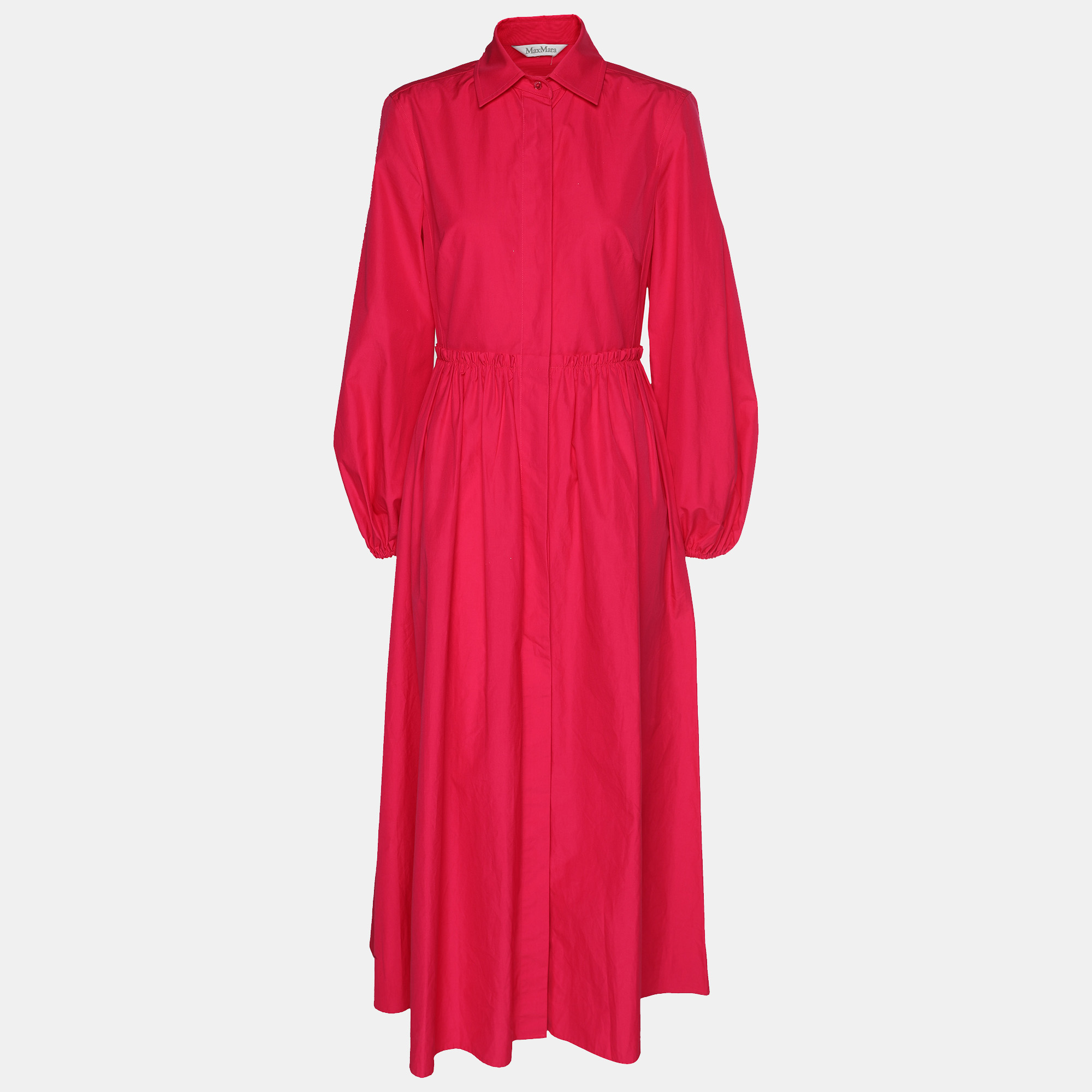 

Max Mara Pink Cotton Blend Maxi Dress M