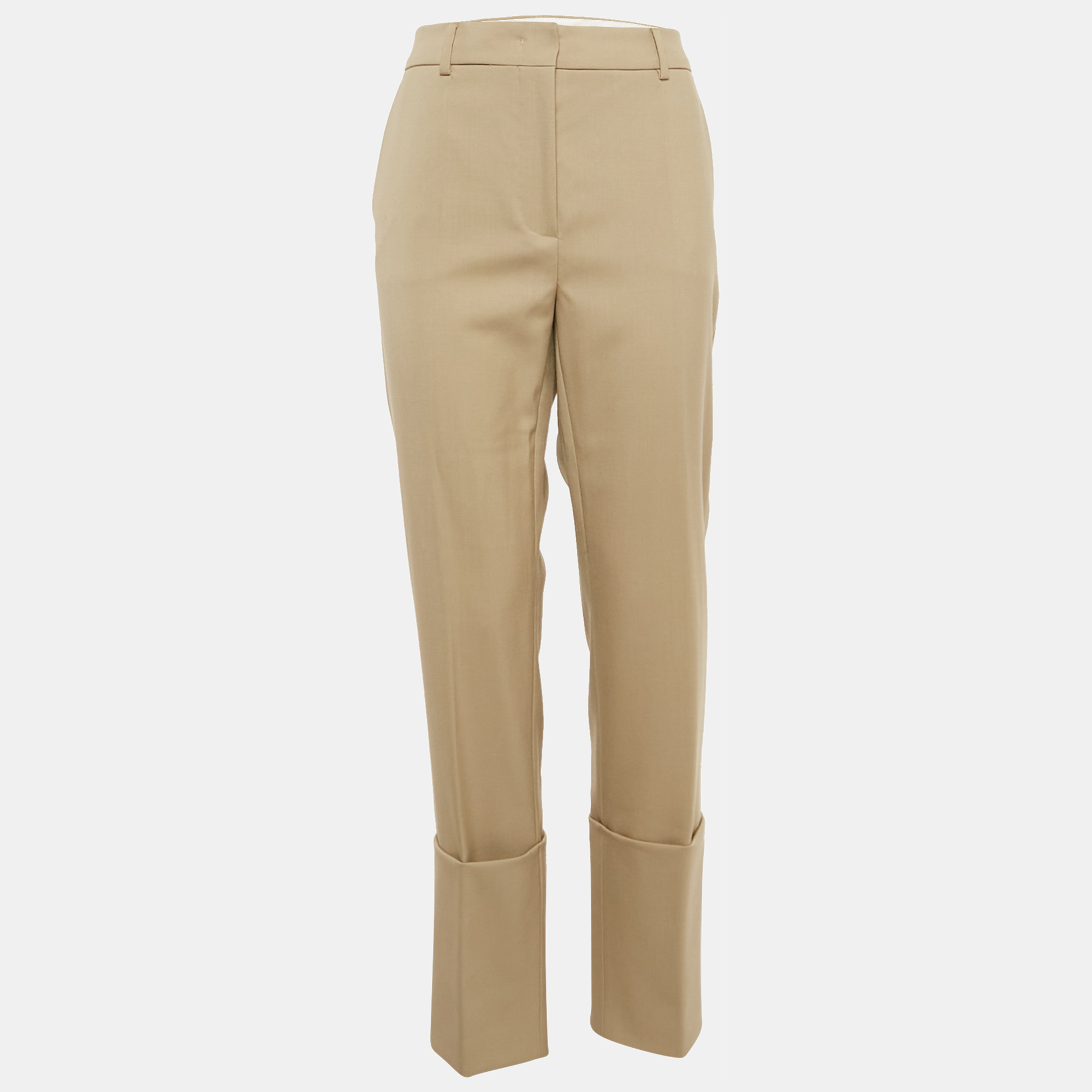 

Max Mara Beige Wool Loose Fit Trousers XL