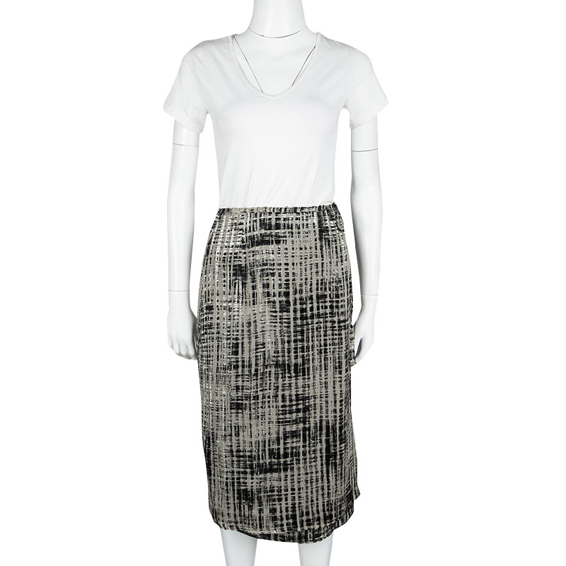 

Max Mara Beige and Black Textured Wrap Skirt, Multicolor