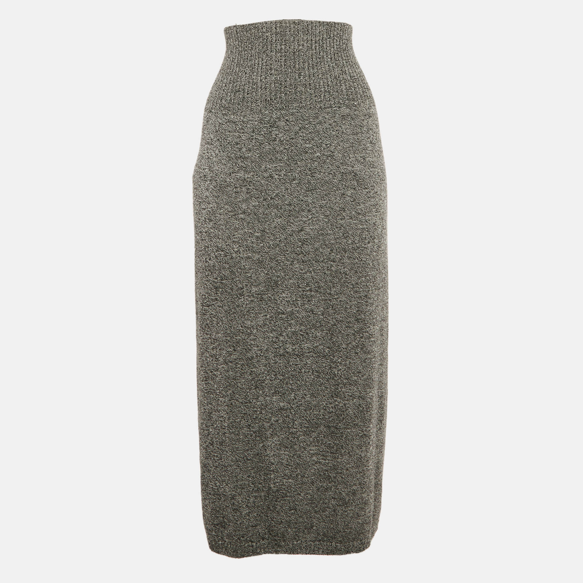 

Max Mara Leisure Grey Wool Knit Midi Skirt L