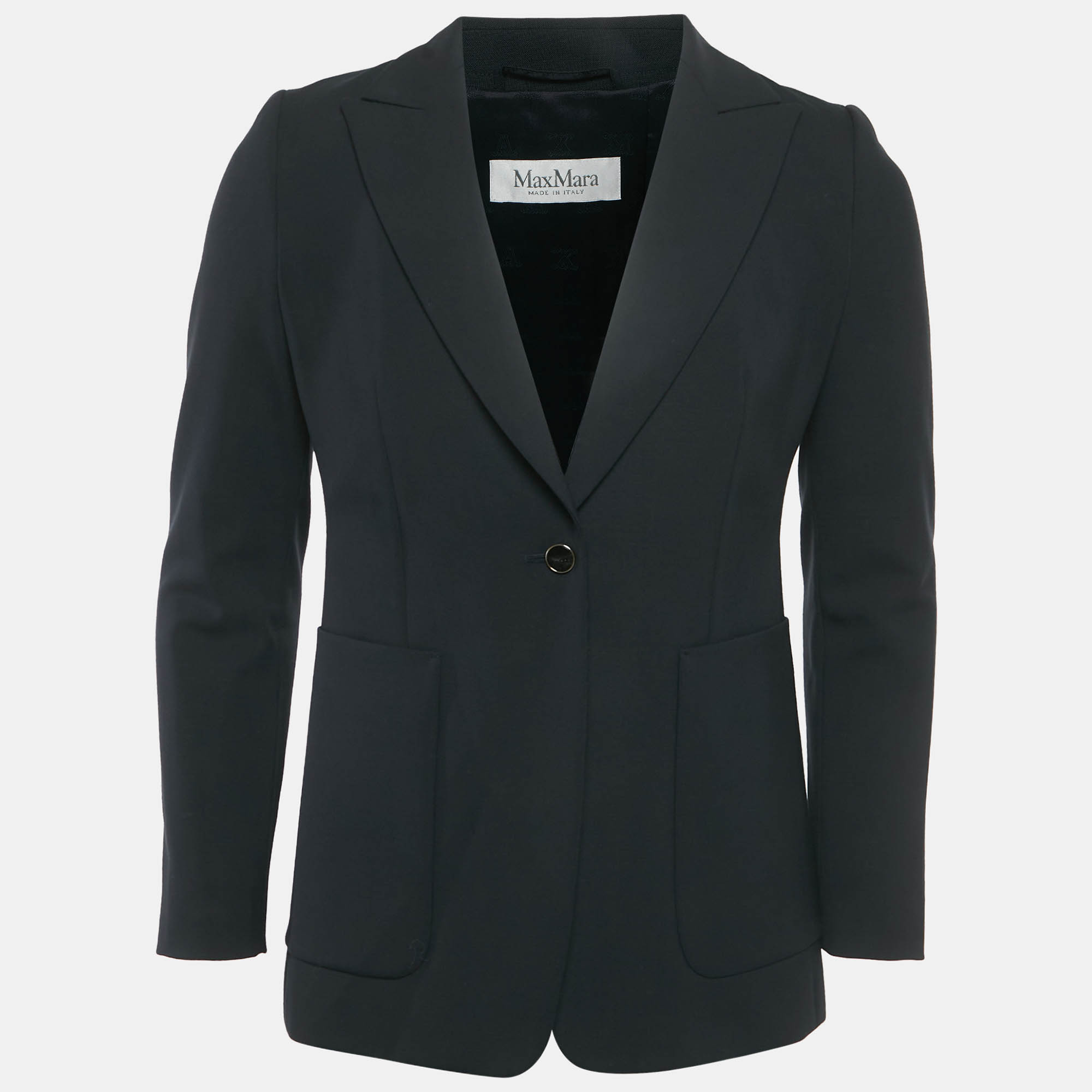 

Max Mara Navy Blue Wool Tailored Blazer M