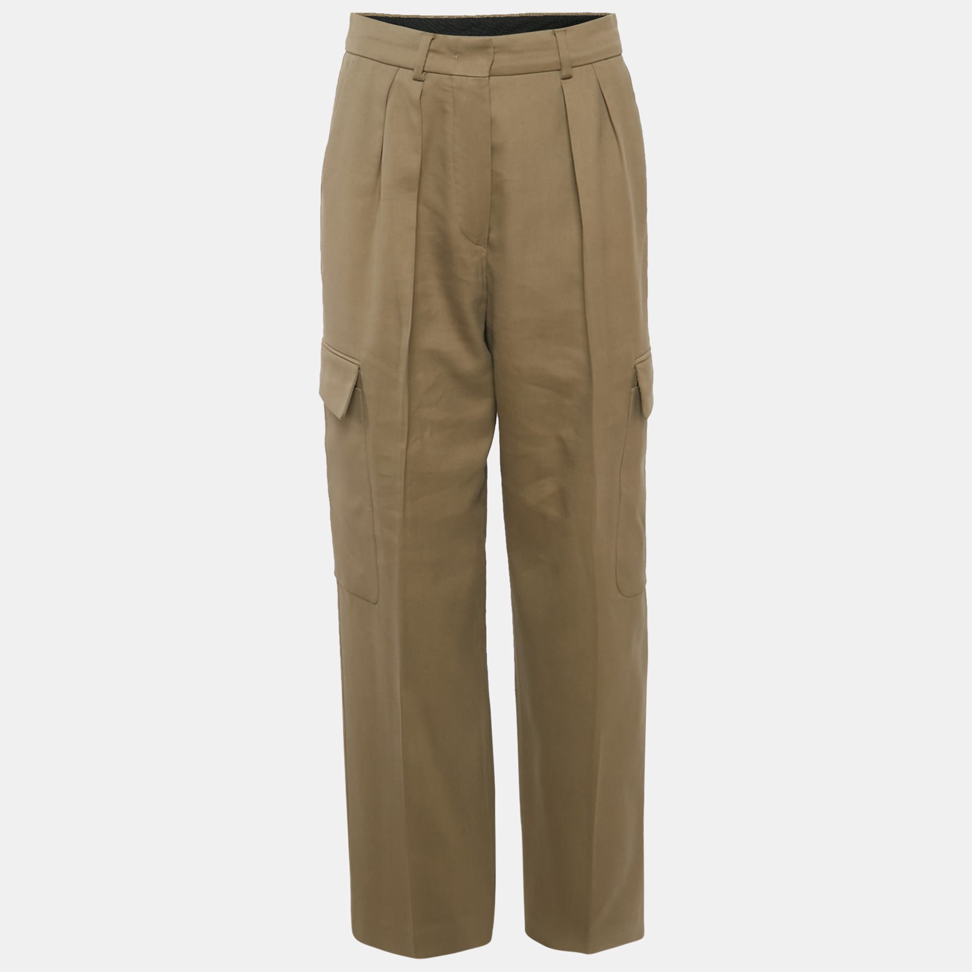 

Max Mara Black Gabardine Cargo Pants S, Brown