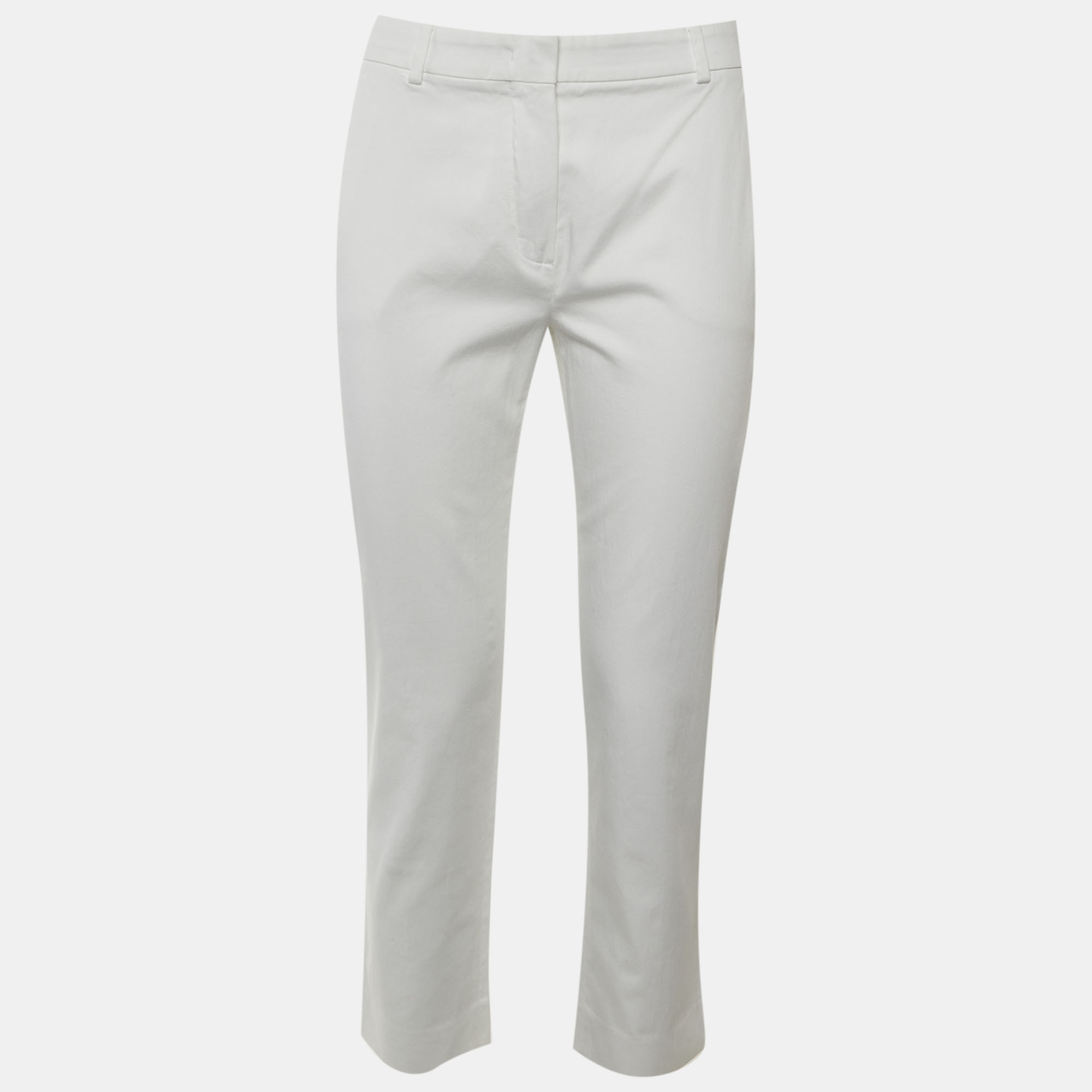 

Max Mara White Cotton Tapered Leg Pants M