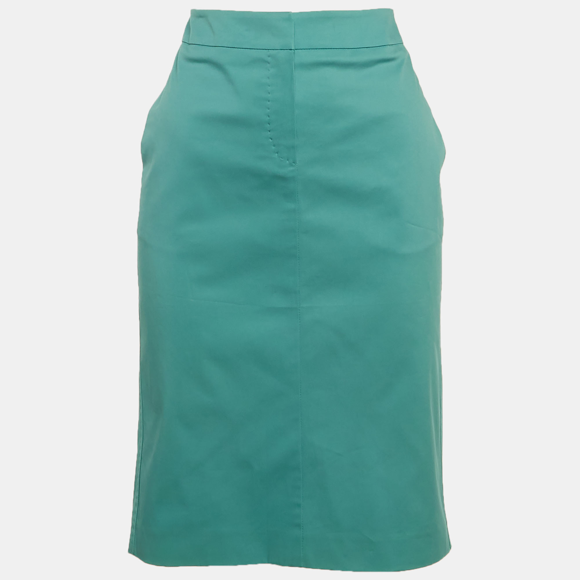 

Max Mara Turquoise Gabardine Knee Length Skirt S, Blue