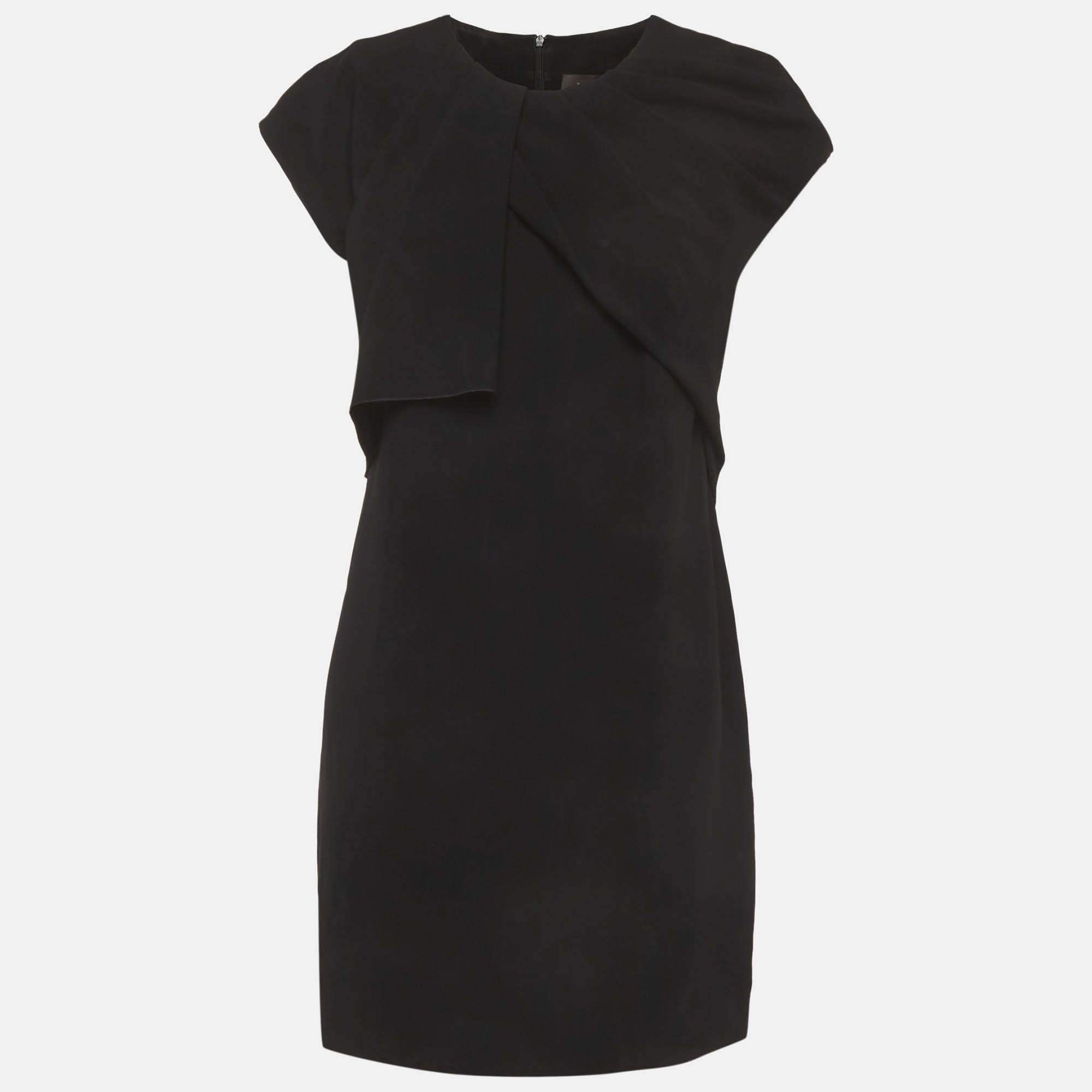 

Max Mara Black Stretch Crepe Shift Mini Dress L