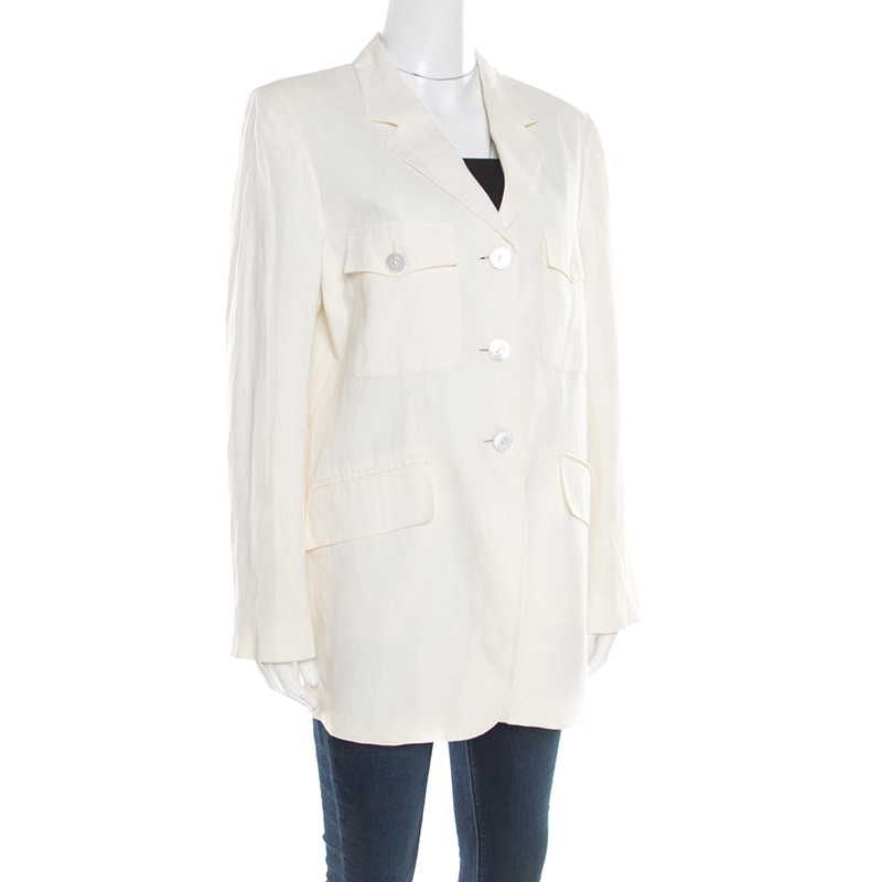 

Max Mara Cream Linen Blazer
