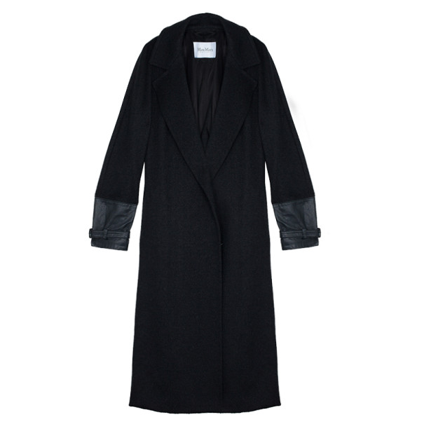 Pre Owned Max Mara Grey Cashmere Coat L