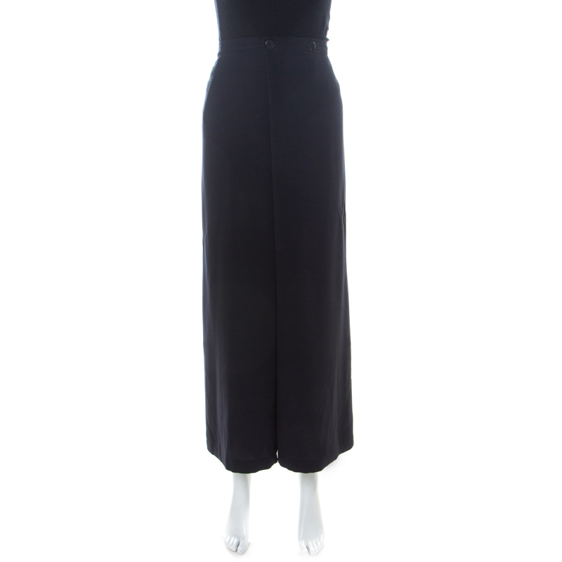 

Max Mara Navy Blue Crepe Ago Harem Trousers M