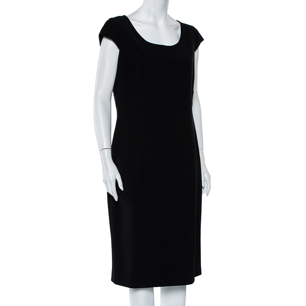 

Max Mara Black Wool Sheath Dress