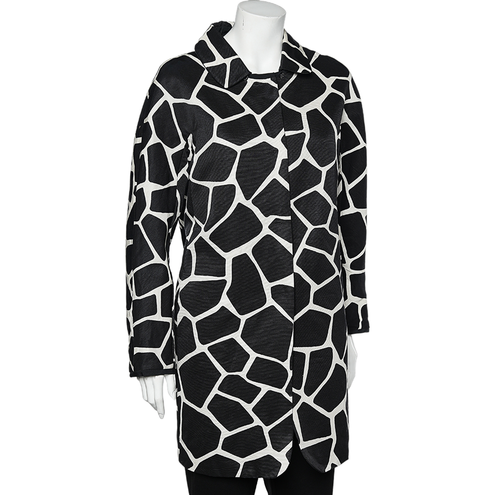 

S'Max Mara Monochrome Printed Reversible Vada Coat, Black