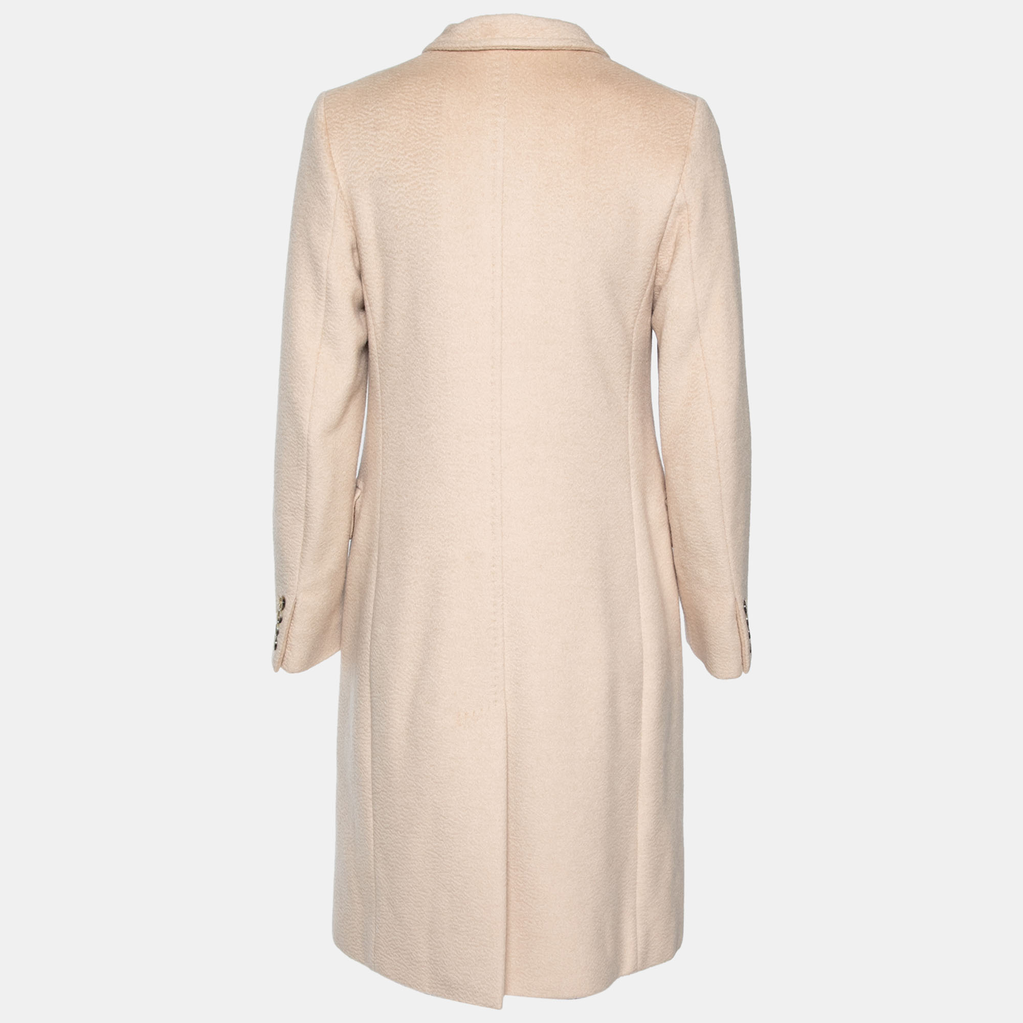 

Max Mara Light Beige Camel Mid Length Coat