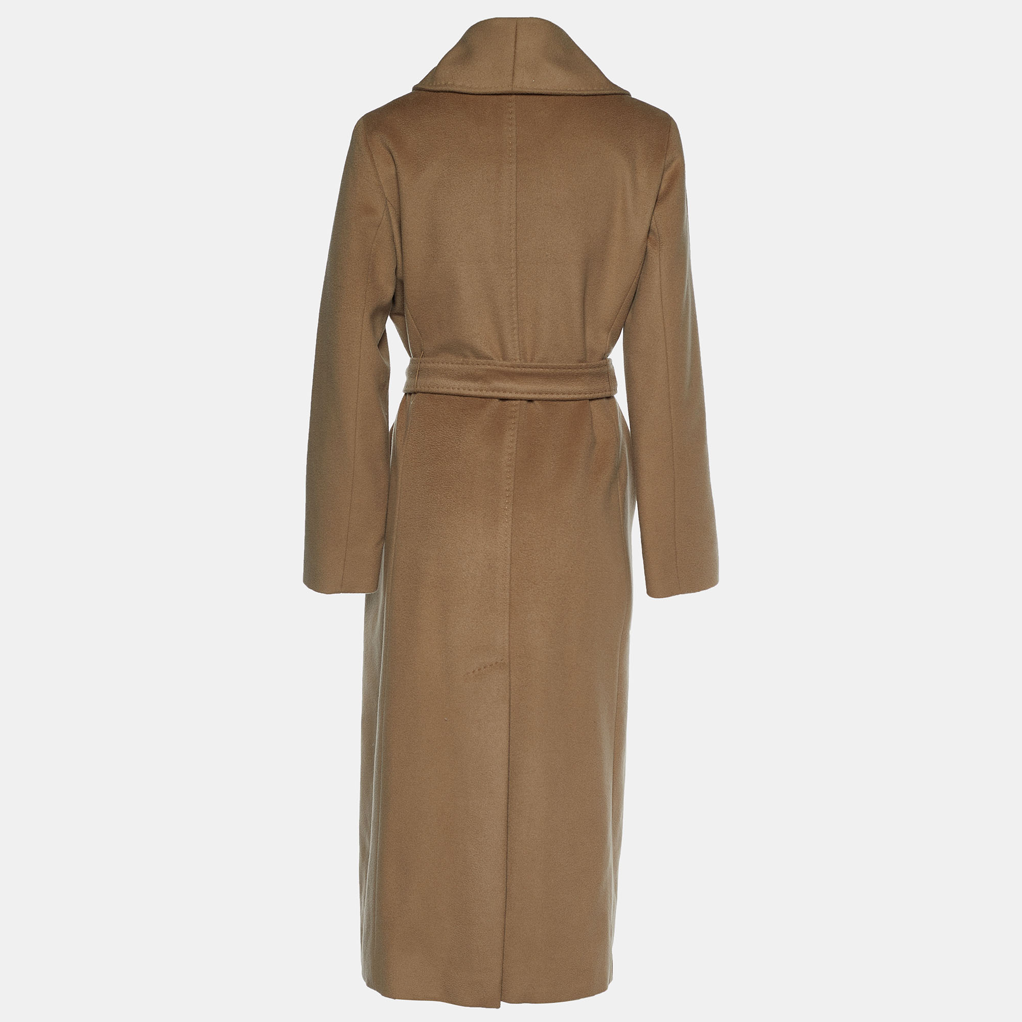 

Max Mara Studio Brown Wool Belted Wrap Coat