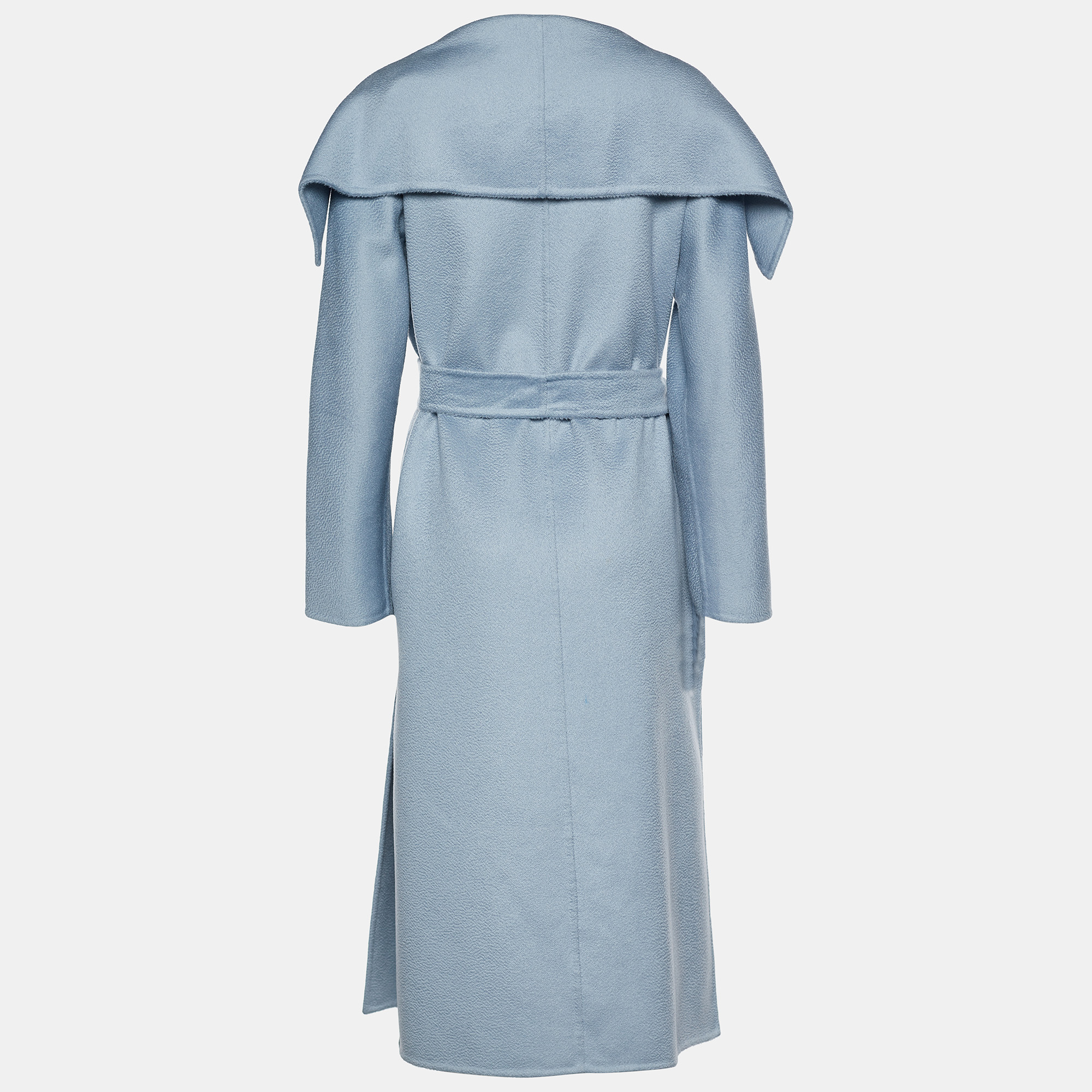 

Max Mara Powder Blue Cashmere Belted Coat