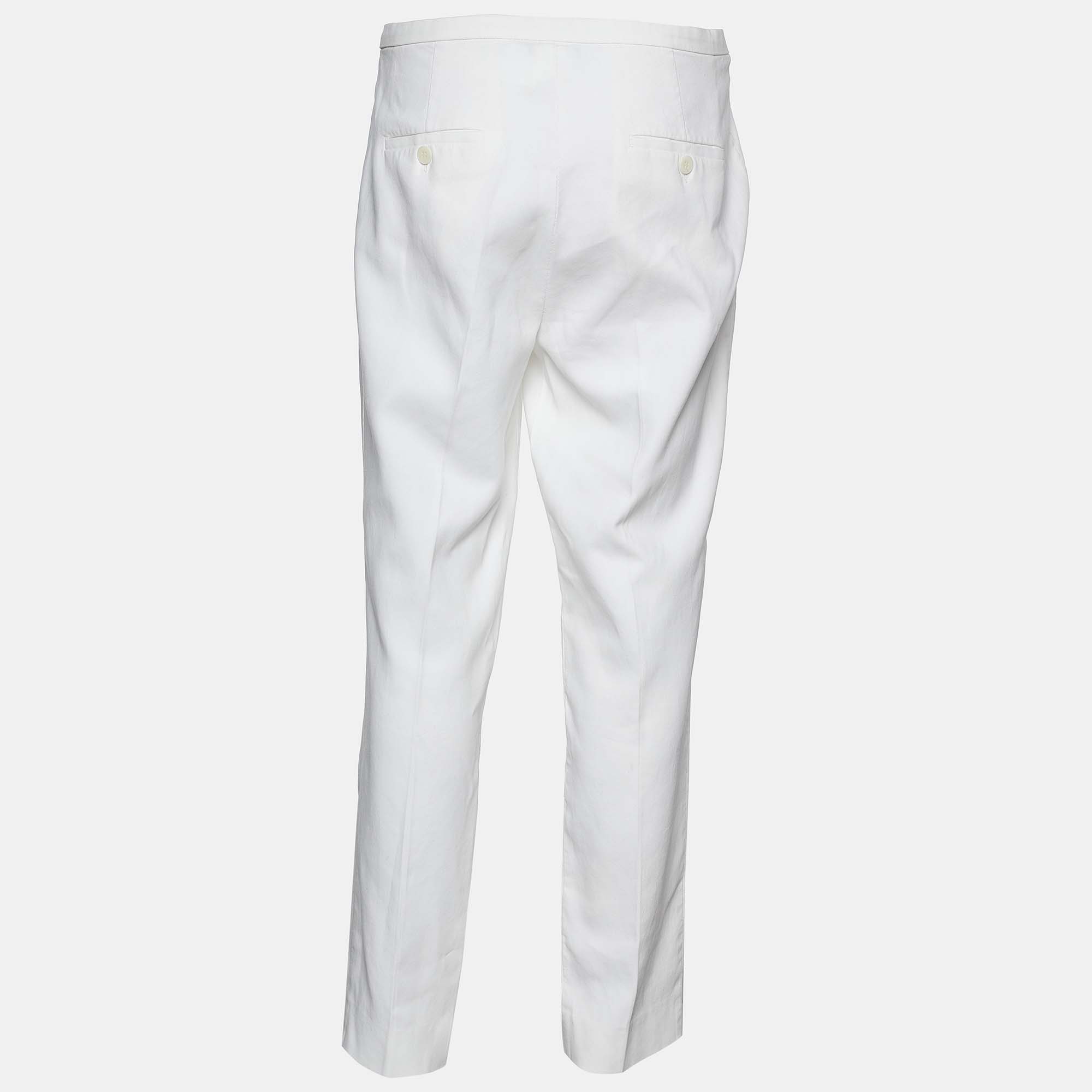 

Max Mara White Cotton Trousers