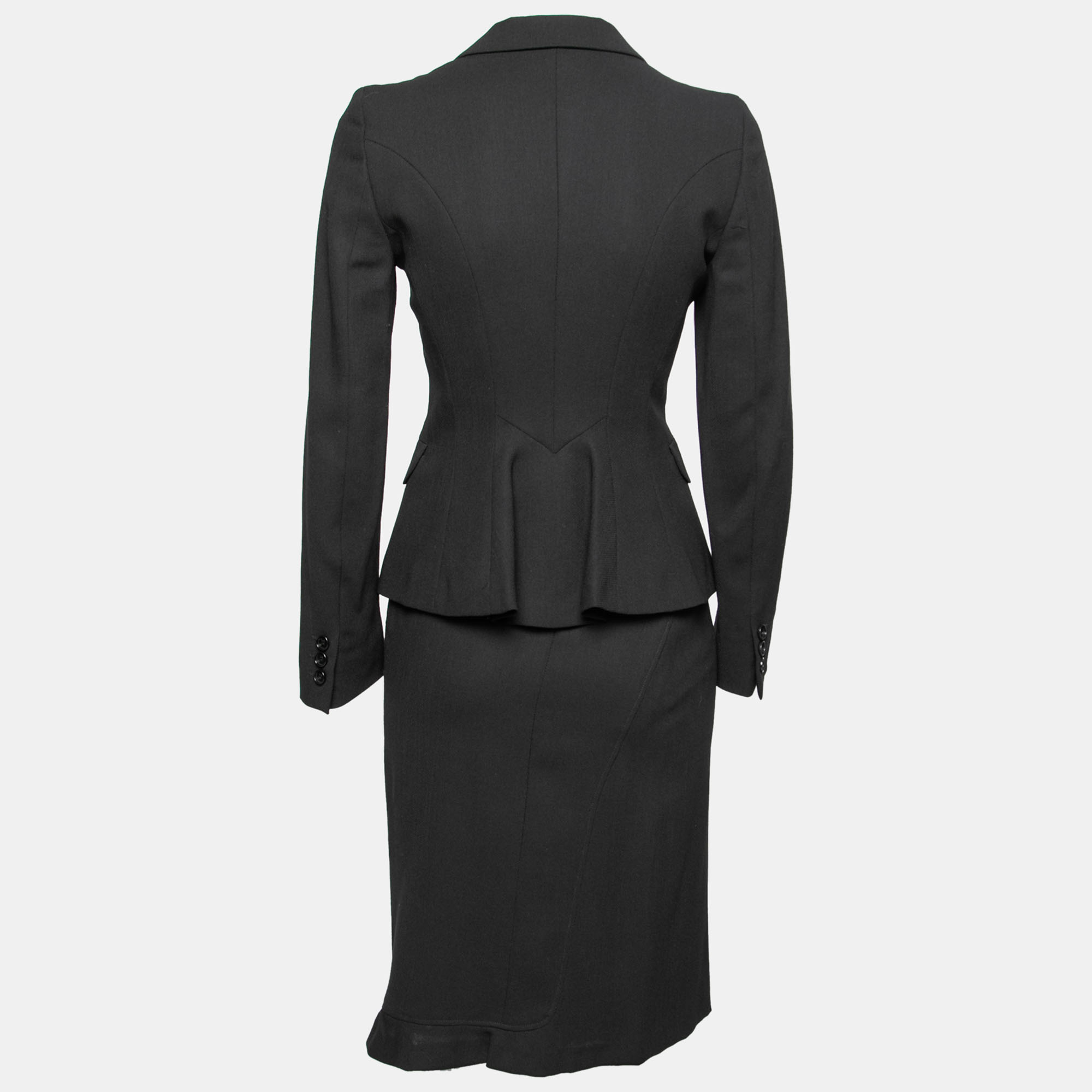 

Max Mara Black Knit Skirt Suit