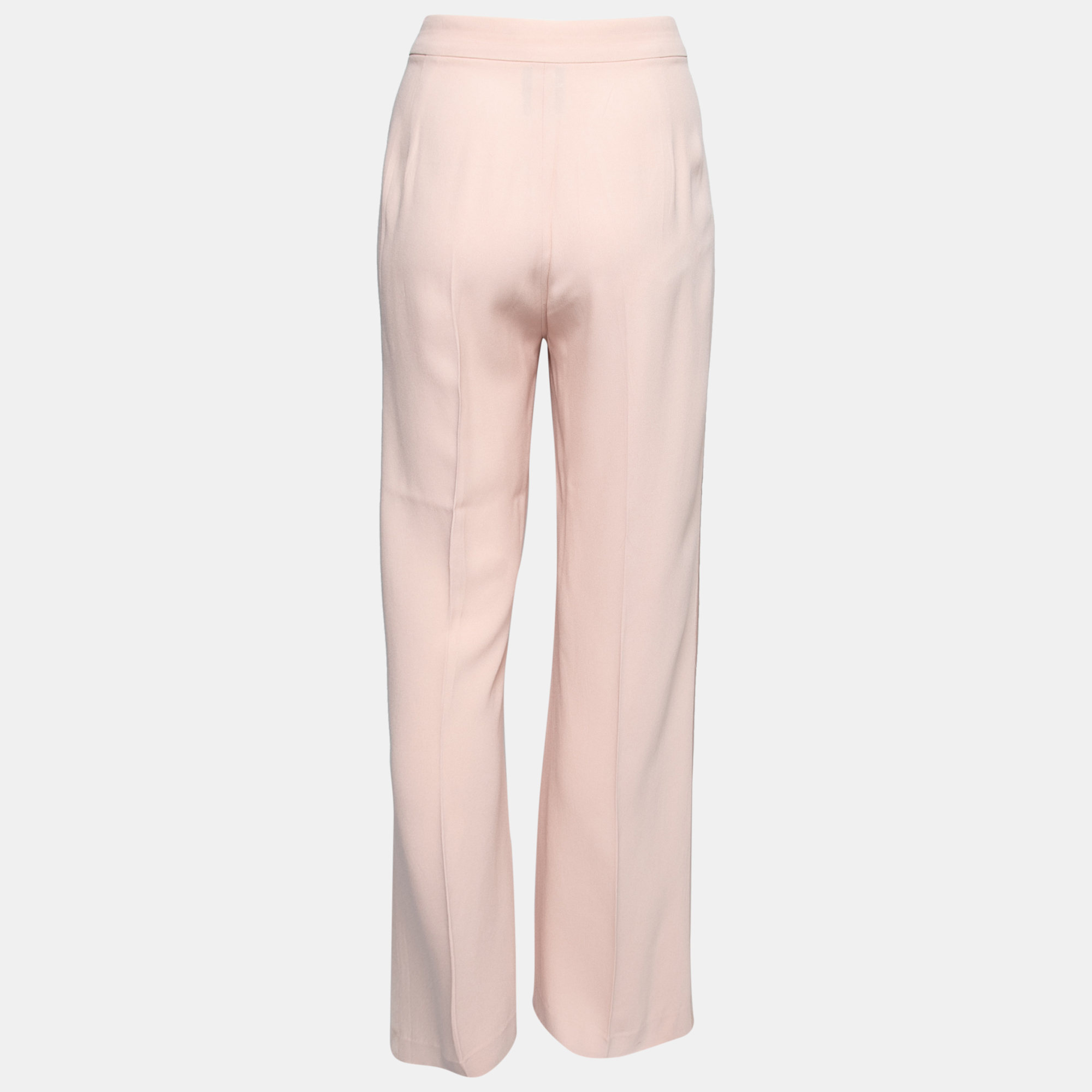 

Max Mara Pink Crepe Straight-Leg Trousers