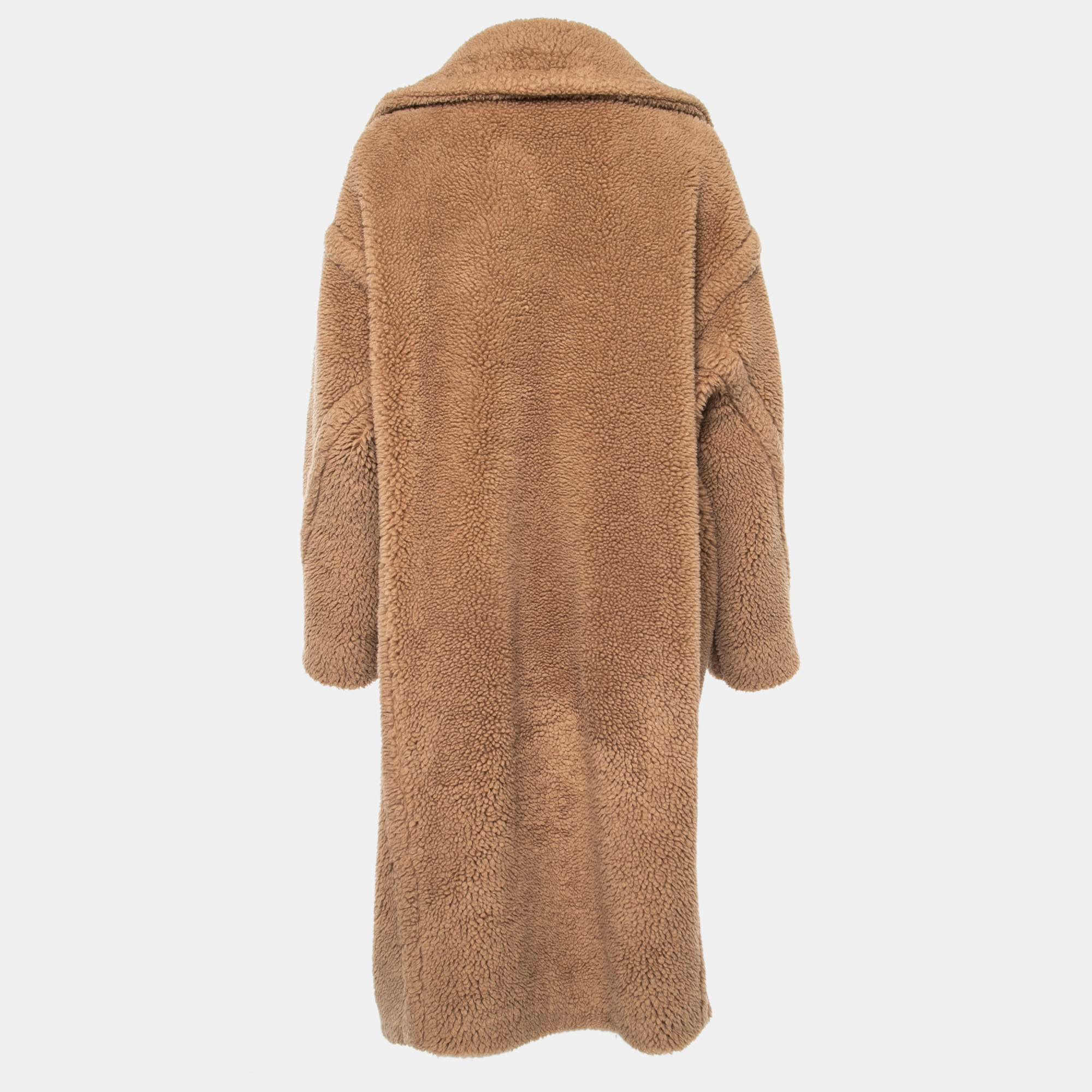 

Max Mara Brown Camel Hair & Silk Teddy Bear Icon Coat