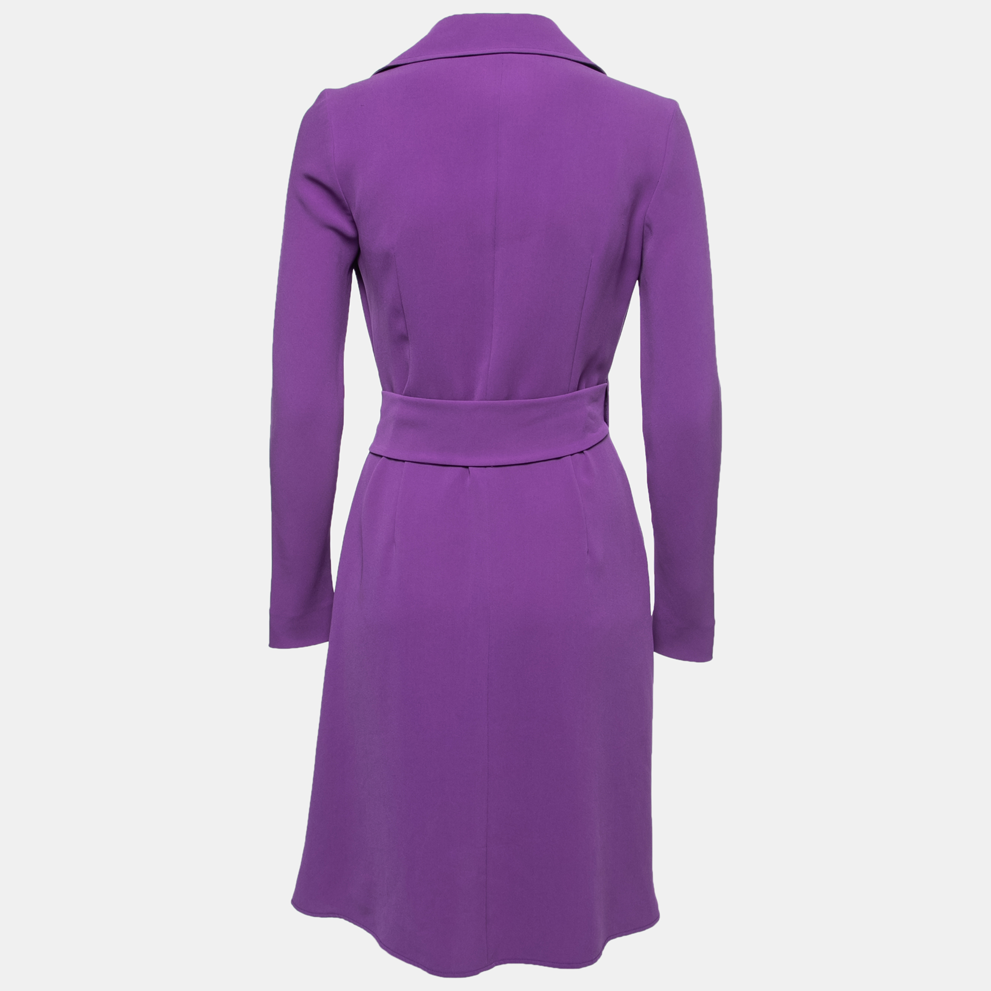 

Max Mara Purple Crepe Wrap Midi Dress