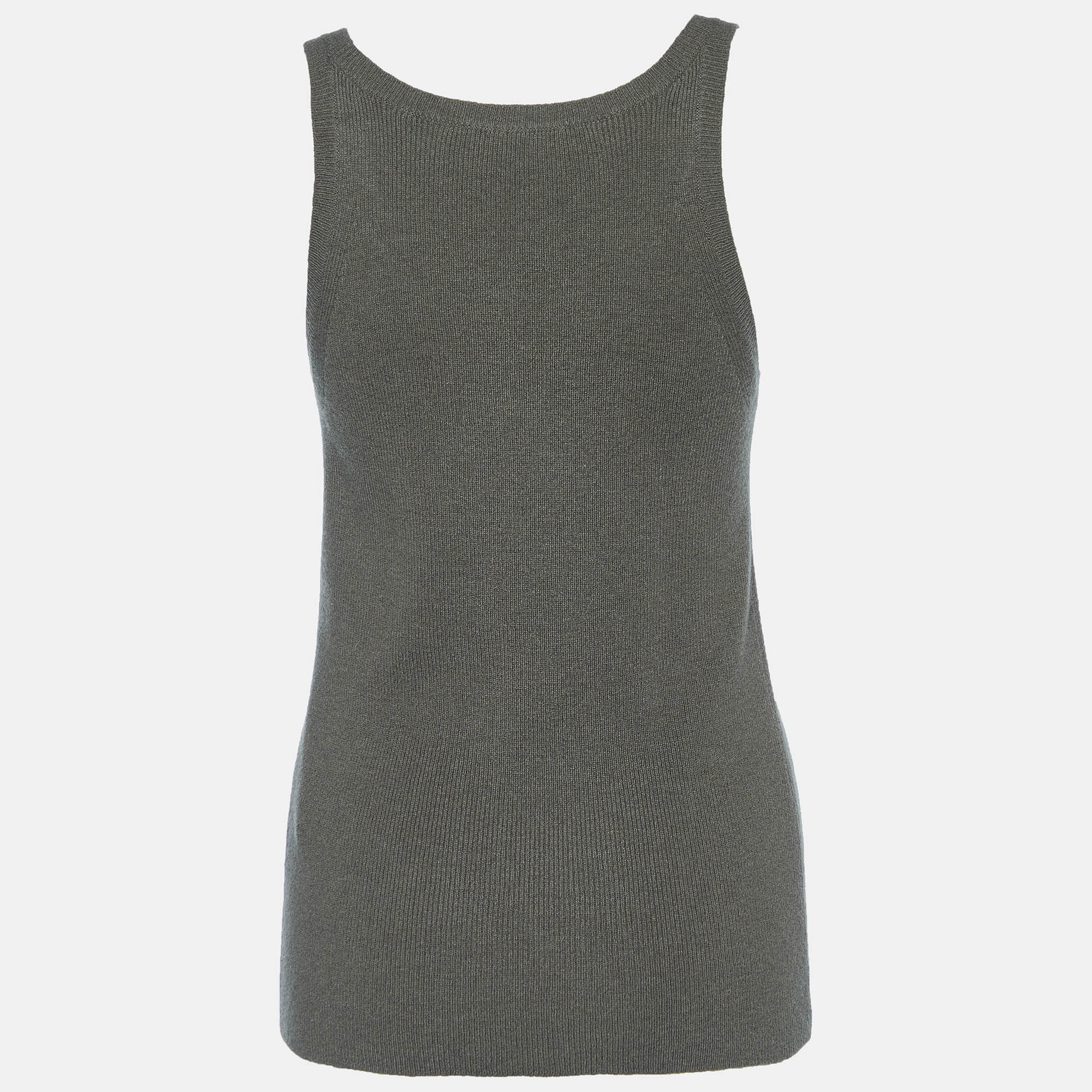 

Max Mara Military Green Wool Cashmere Tank Top