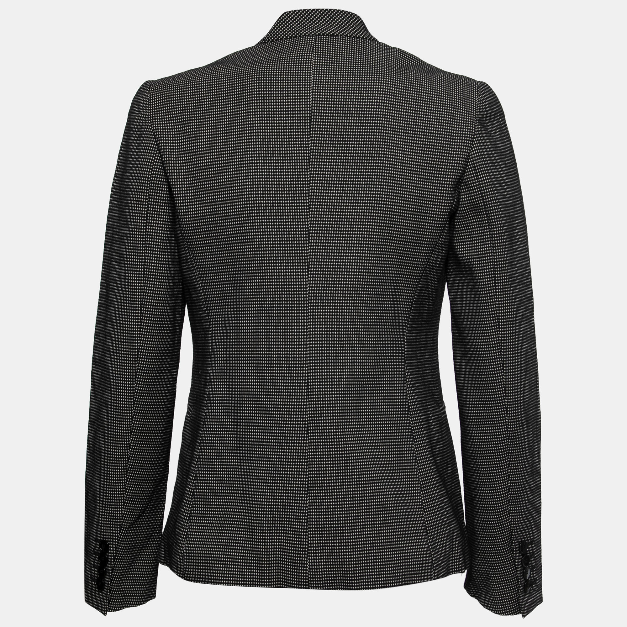 

Max Mara Black Patterned Jacquard Single-Breasted Blazer