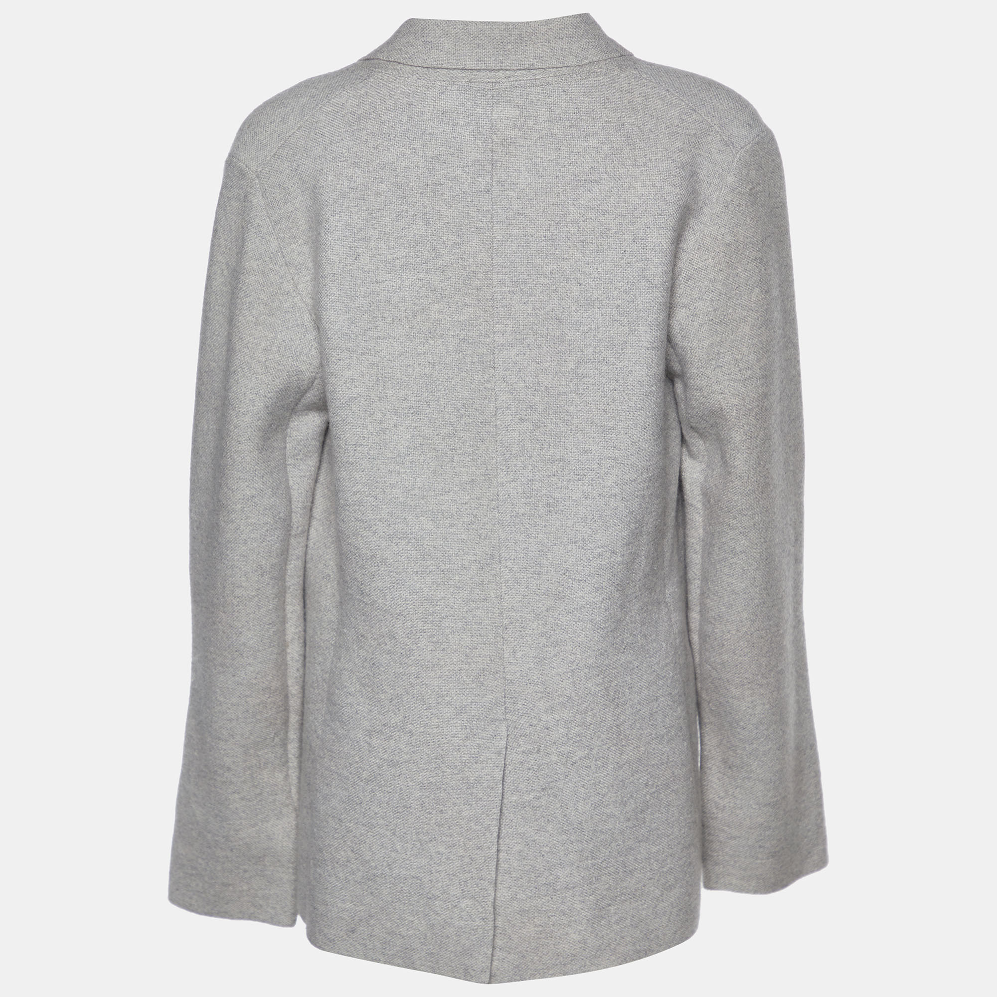 

Max Mara Grey Cashmere Knit Button Front Cardigan