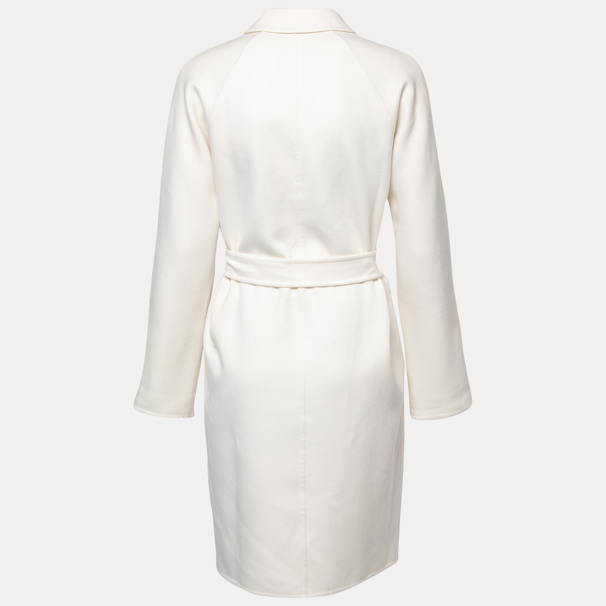 

Max Mara Cream Wool Belted Coat