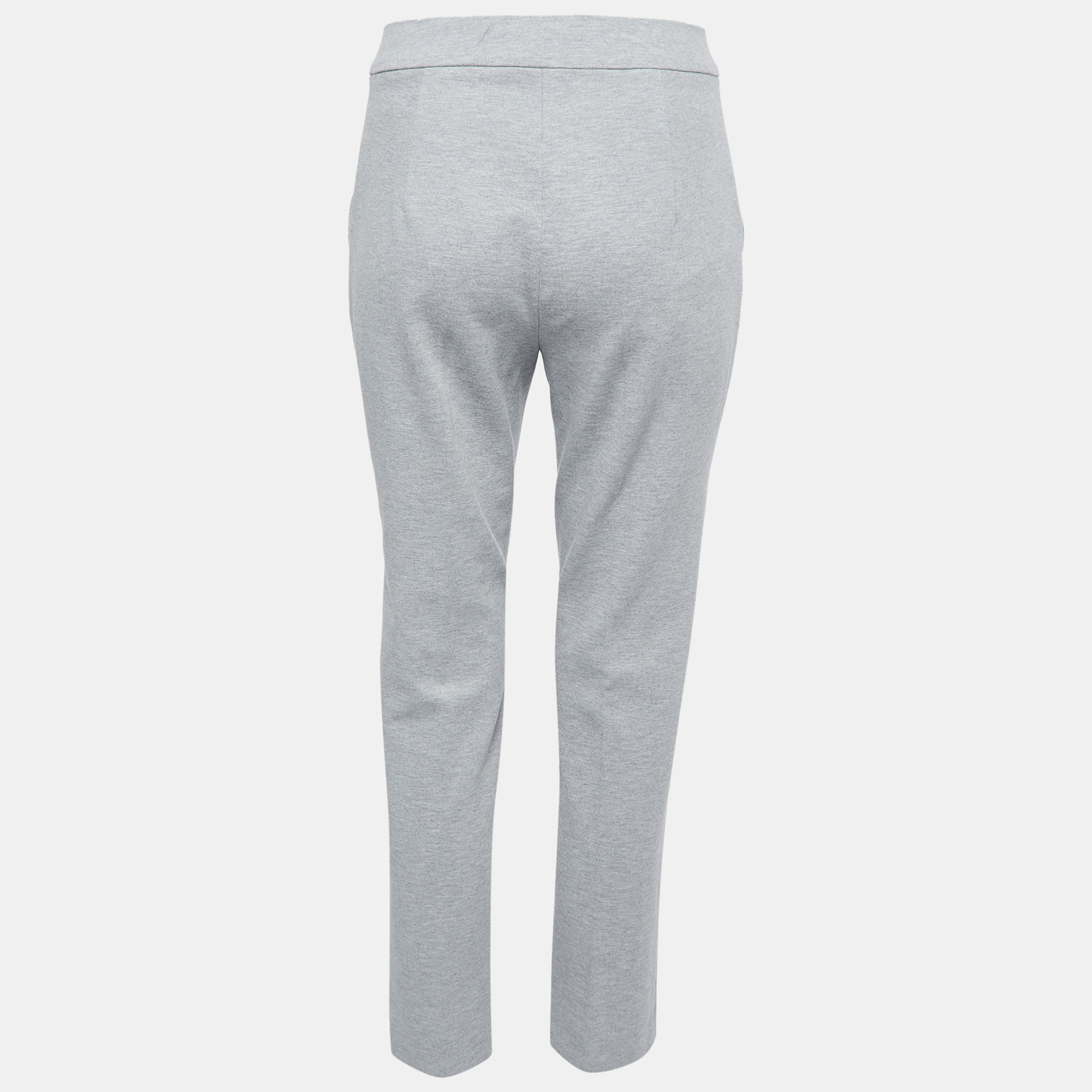 

Max Mara Grey Jersey Knit Tailored Trousers