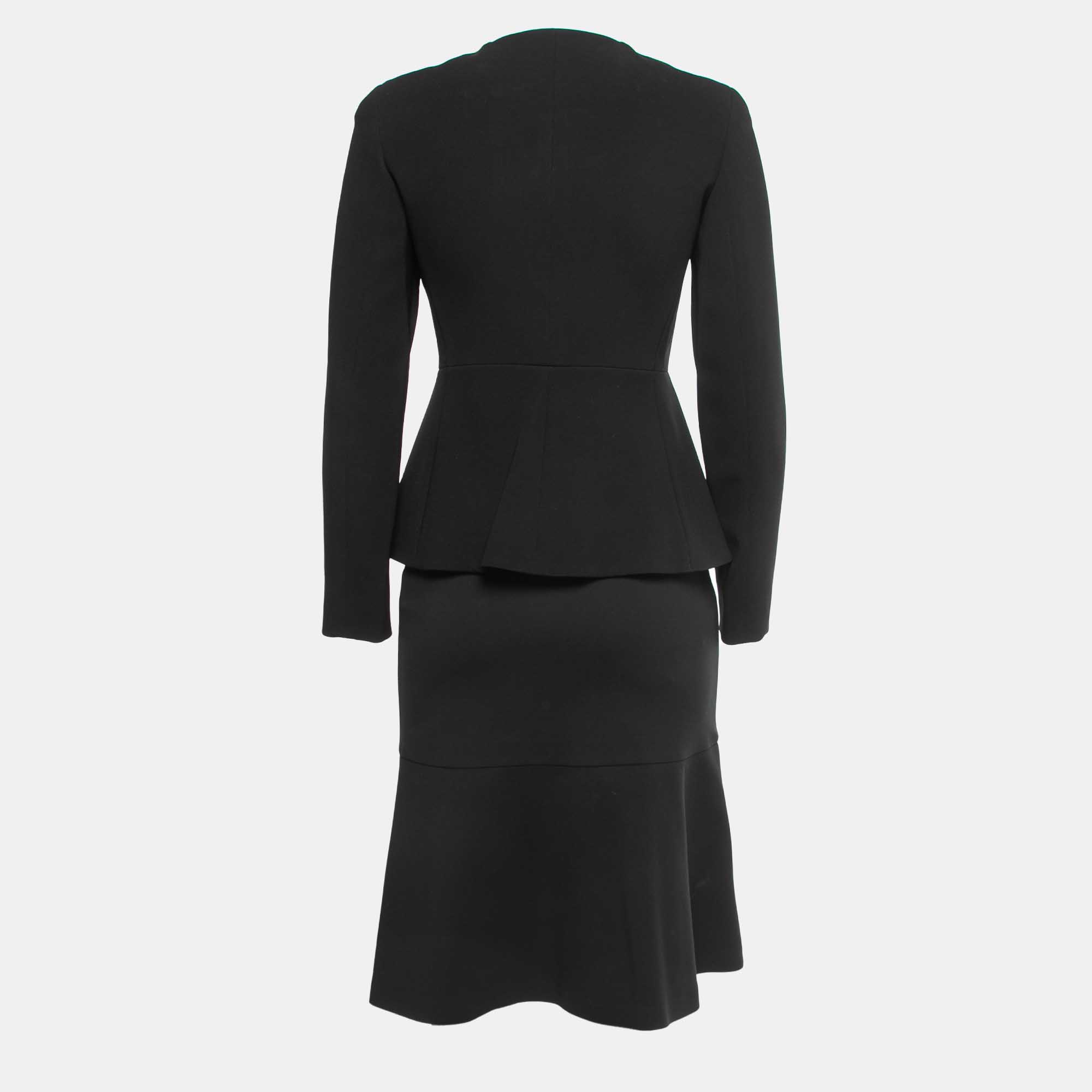 

Max Mara Black Crepe Blazer & Skirt Set